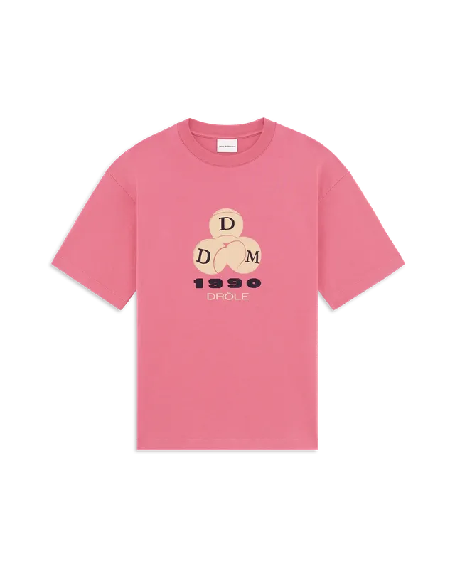 Drôle De Monsieur Drôle 1990 T-Shirt Rosa Jersey