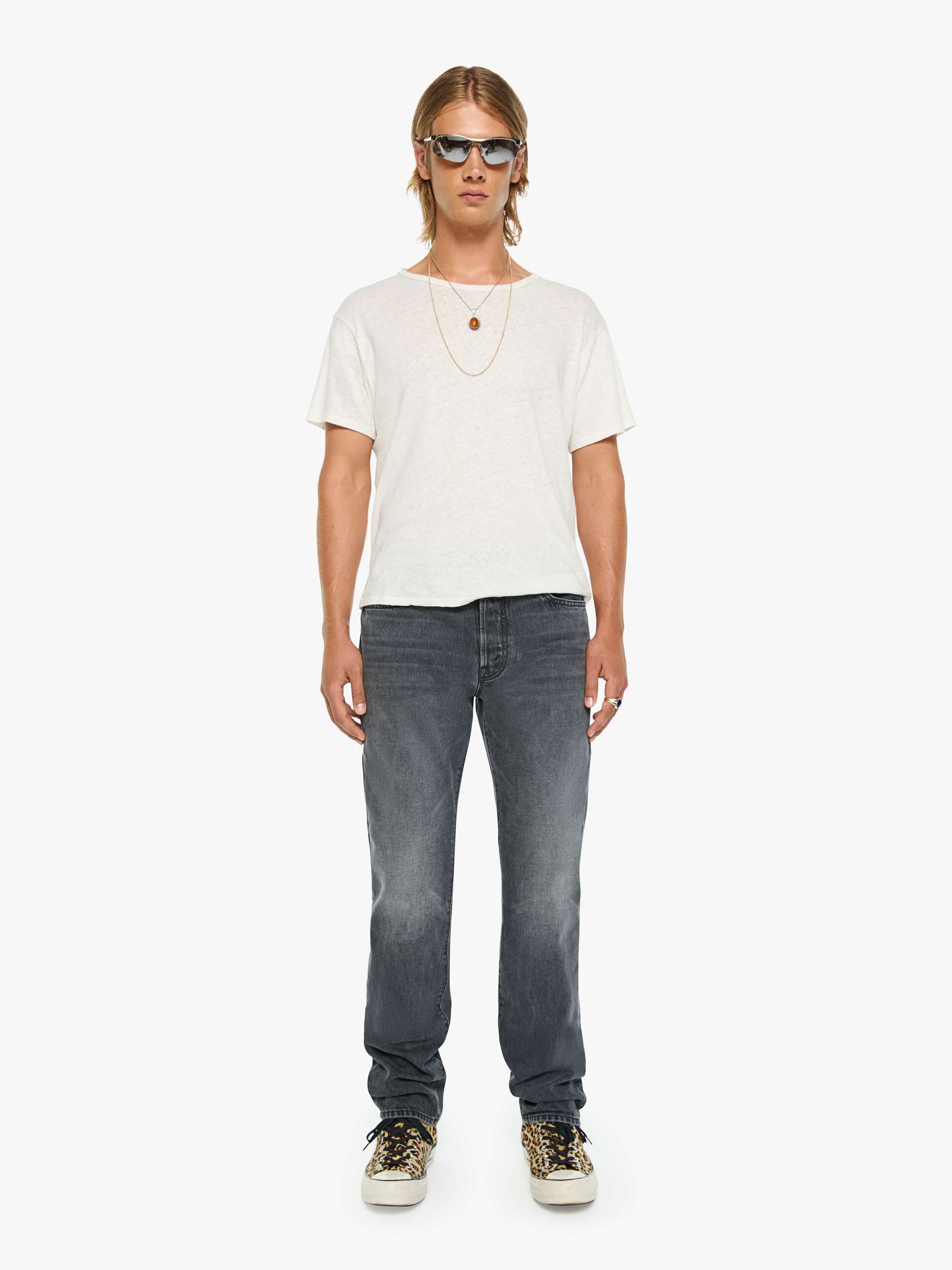 Mother The Mega Neat Dead To Rights Jeans dunkelgrau