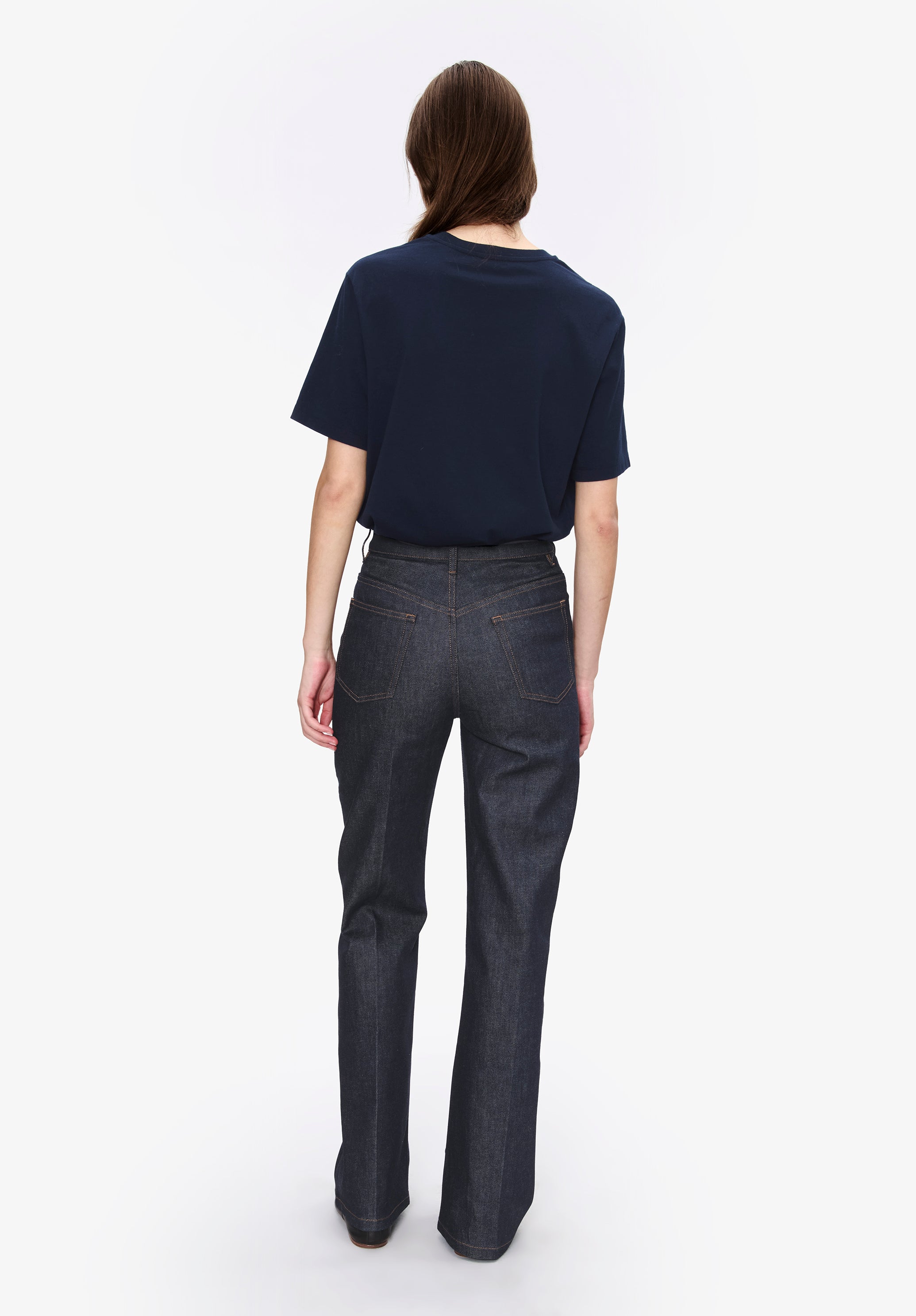 A.P.C. Domino Jeans Denim hohe Taille gerades Bein