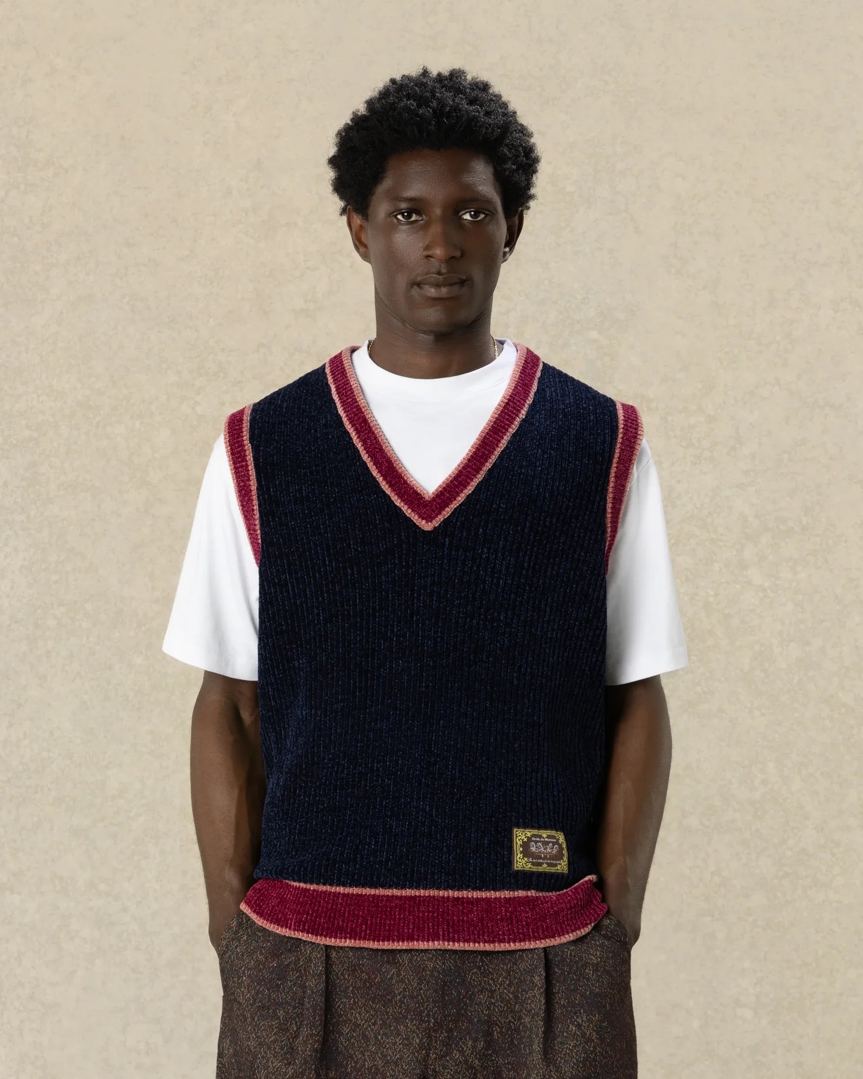 Drôle De Monsieur Knitwear Sleeveless V Neck Vest Strickweste Navy