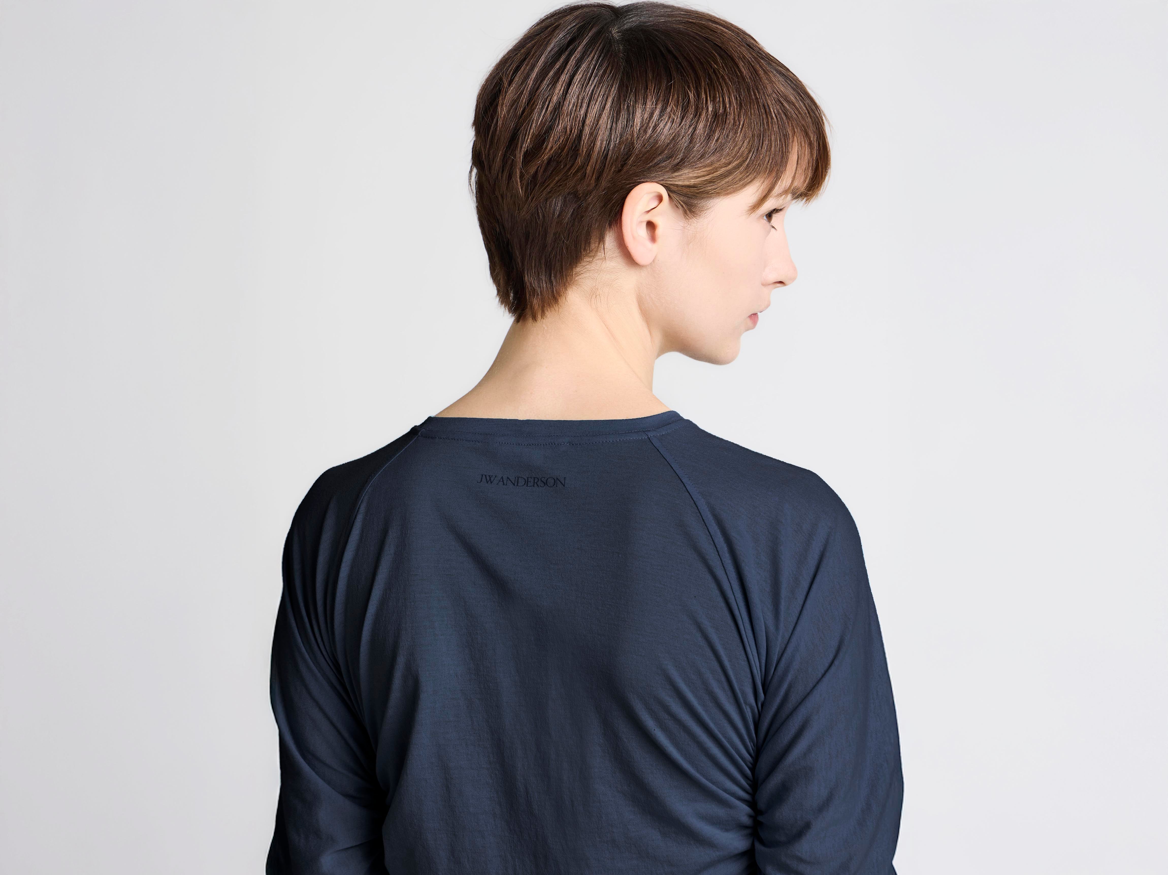 J.W.Anderson Ruched Jersey Kleid Damen Navy Midi
