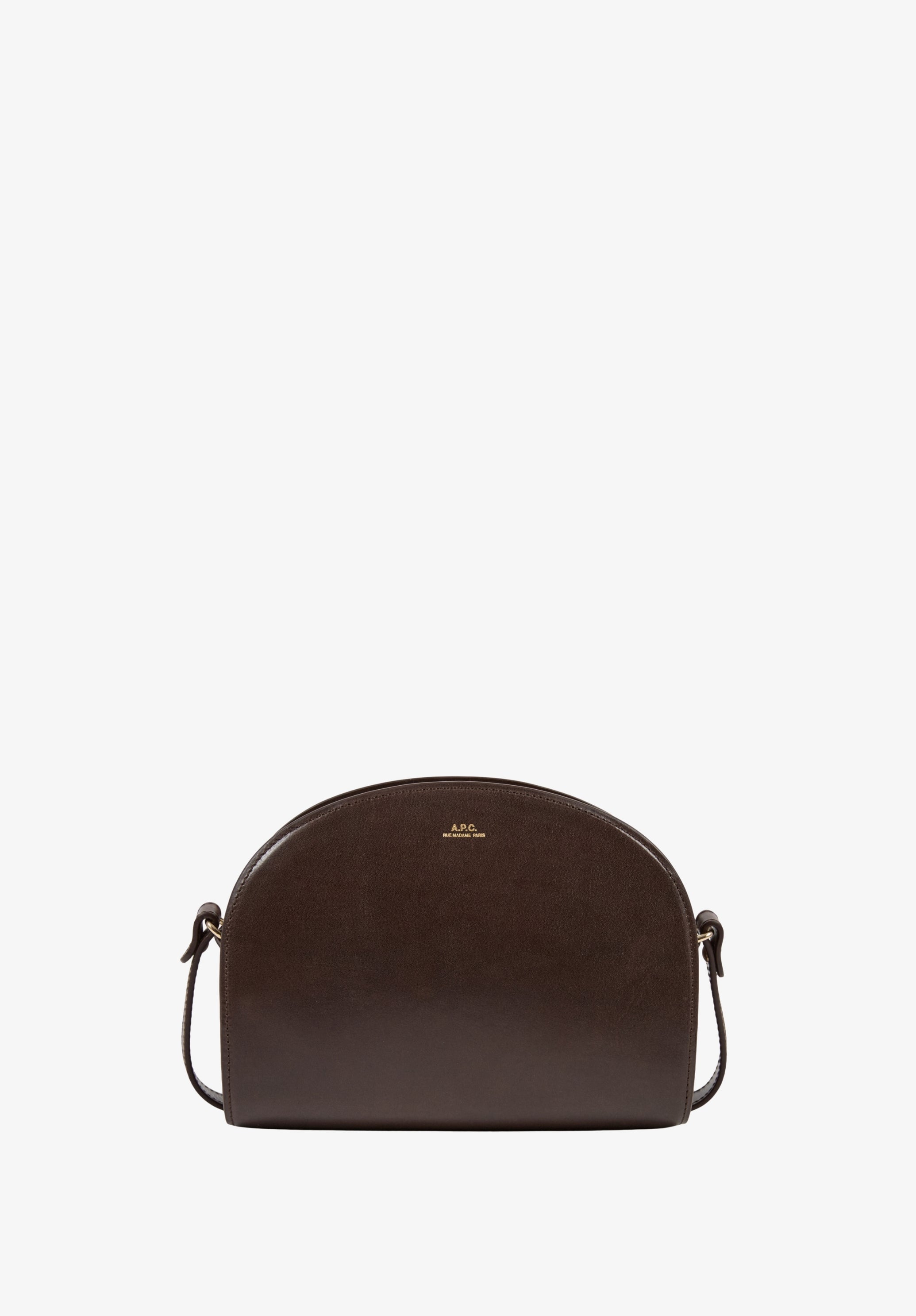A.P.C. Demi-Lune Tasche Glattleder braun TU