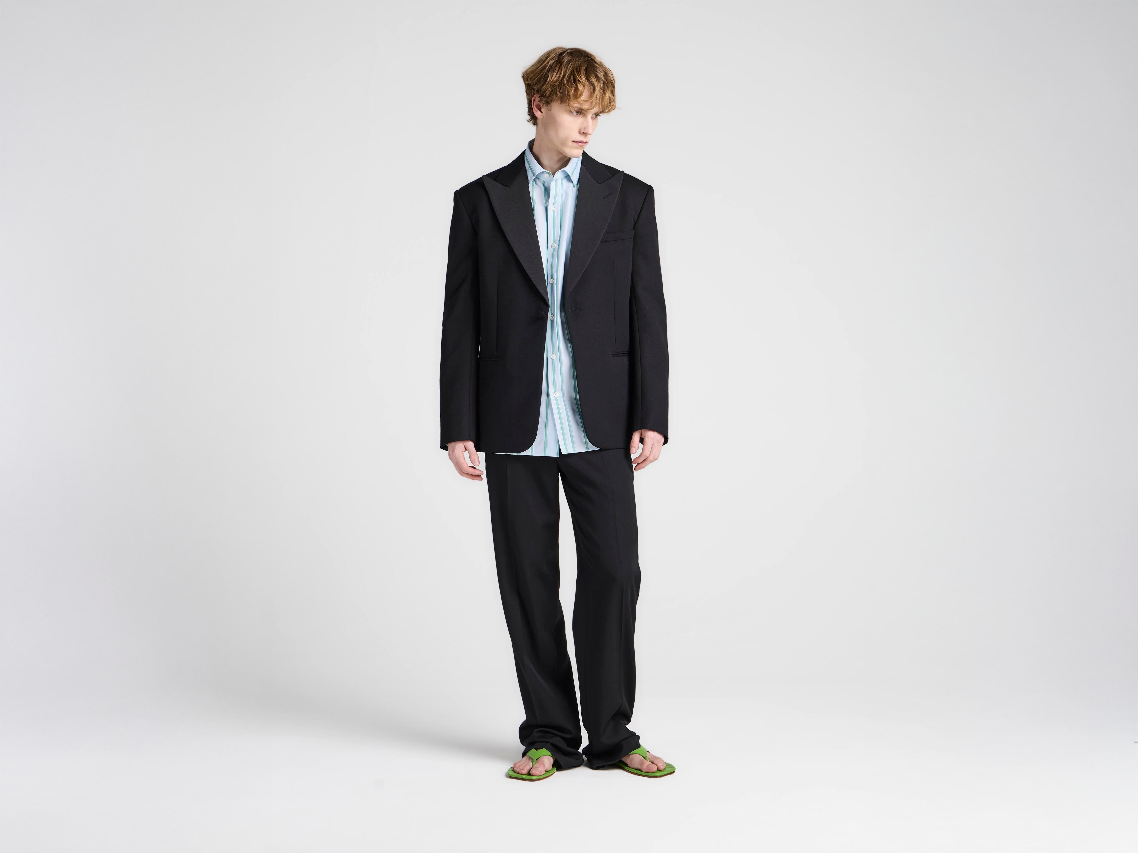 J.W.Anderson Striped Dress Shirt Hemd Blau Grün