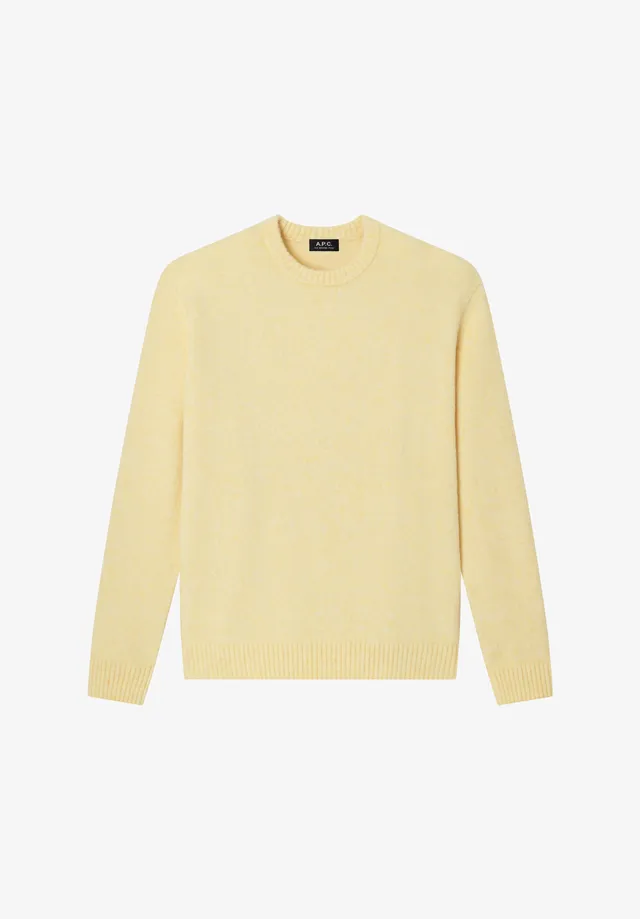 A.P.C. Pullover M hellgelb weit Rundhals