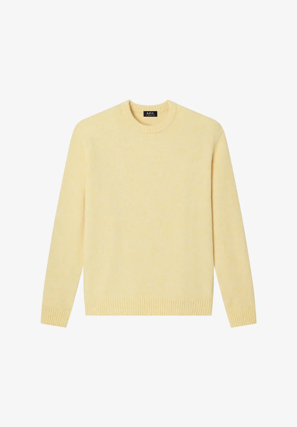 A.P.C. Pullover M hellgelb weit Rundhals