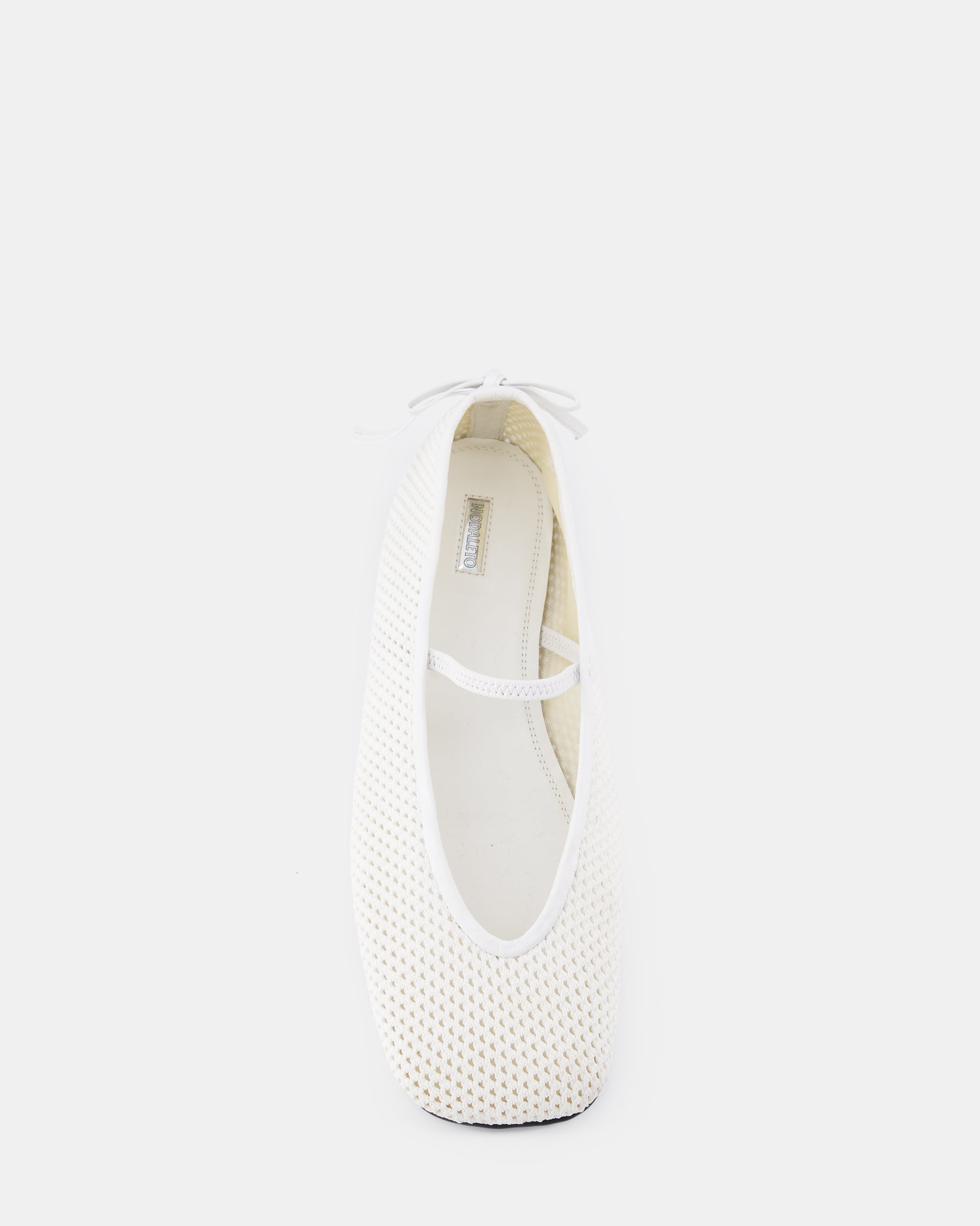 Nodaleto Bulla Node 5 Ballerinas White Crochet Schleife