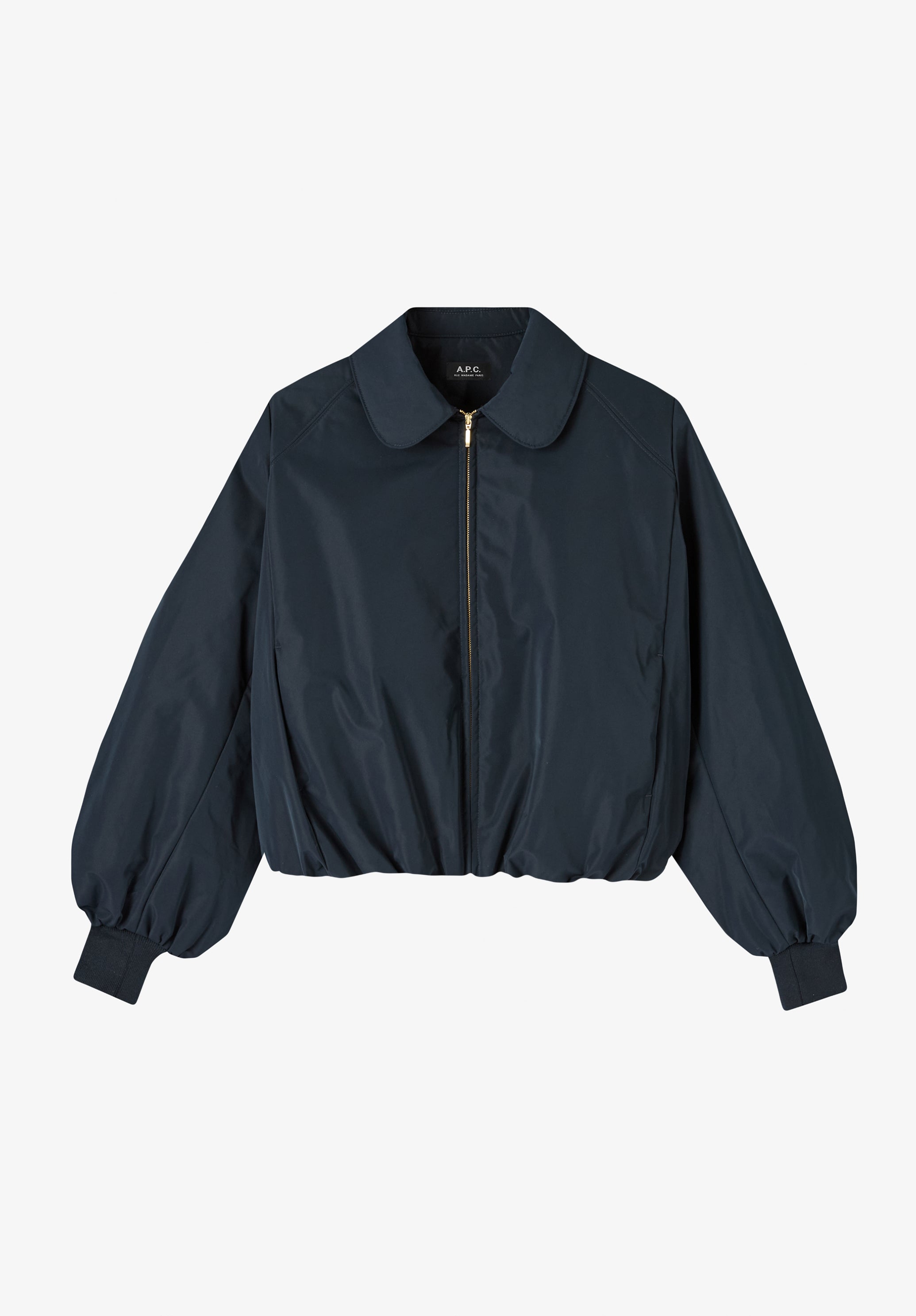 A.P.C. Bomberjacke Taft marineblau Blouson Gr. 34-42 Boxy