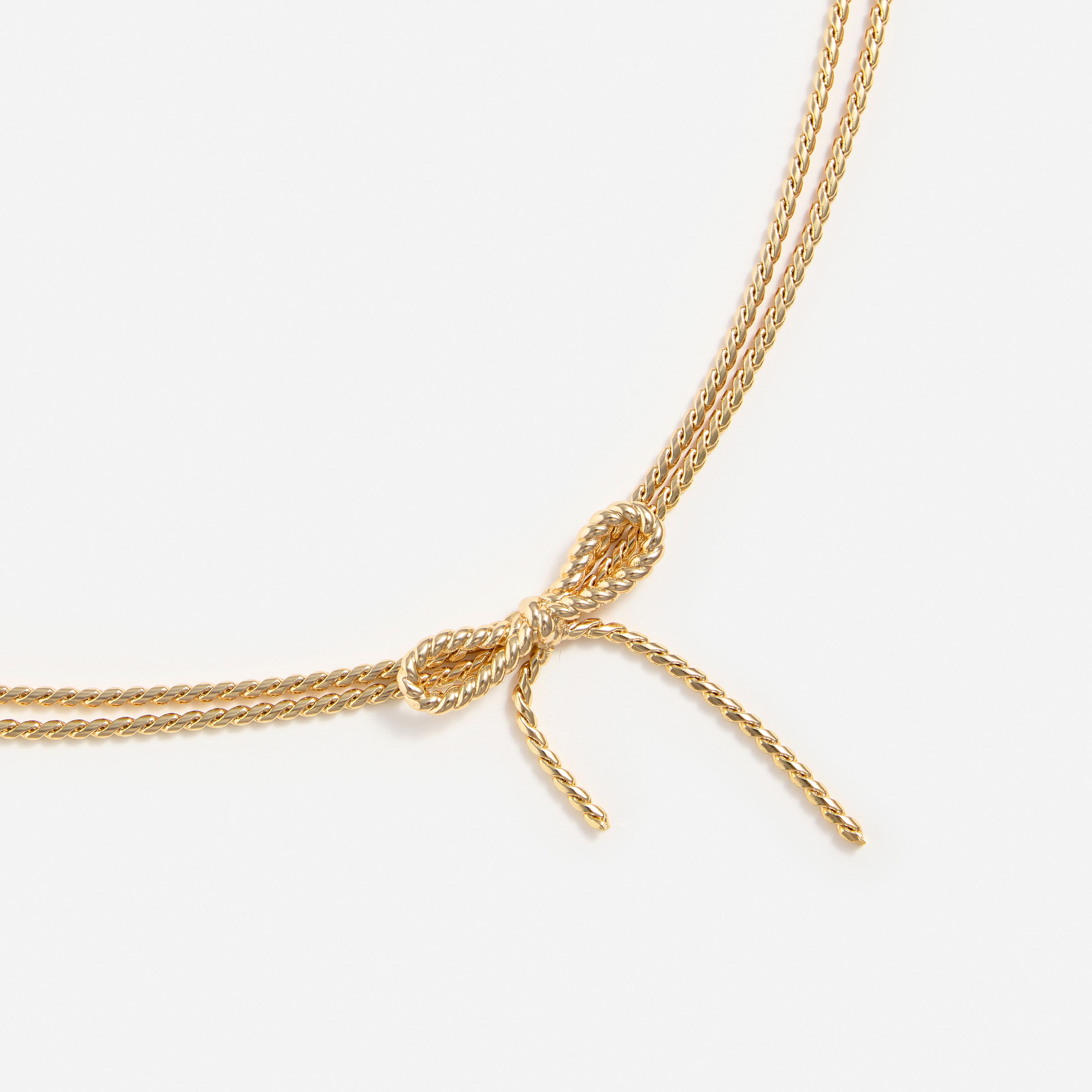 Self Portrait Gold Textured Bow Halskette Gold One Size Schleife