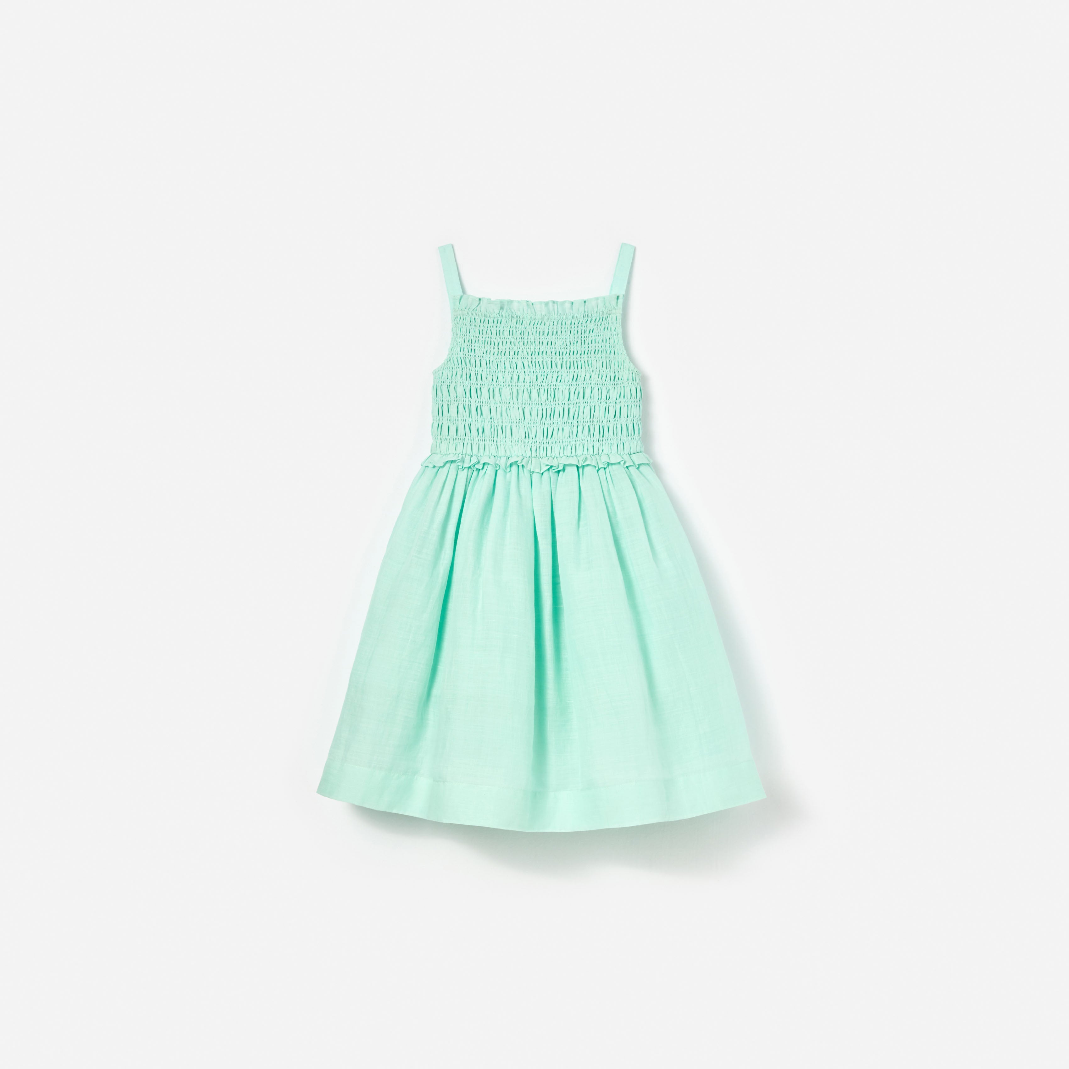 Self Portrait Dresses Mint Ramie Kinderkleid Grün Ramie