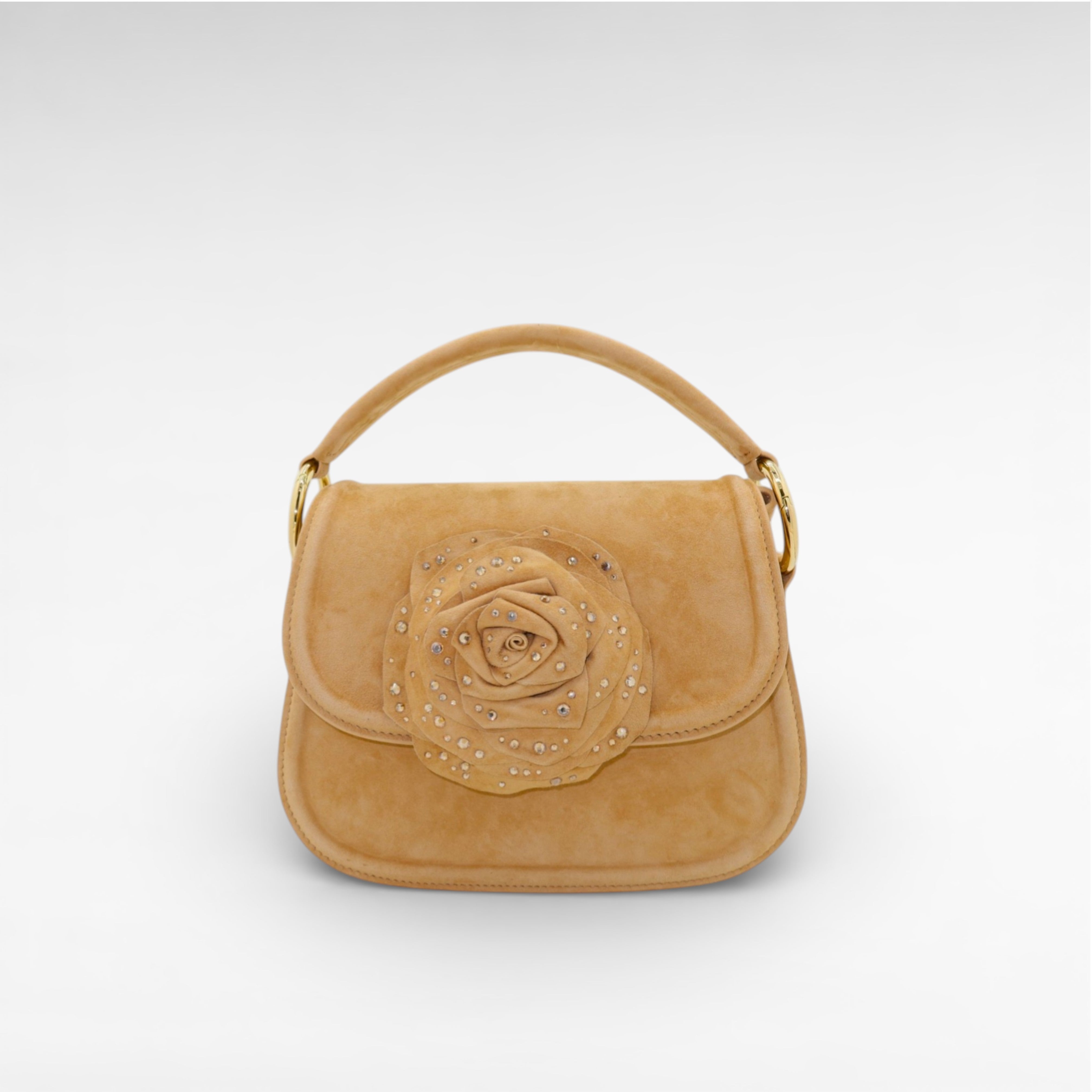 Gedebe Alice Large Handtasche Leder Blume 22 cm