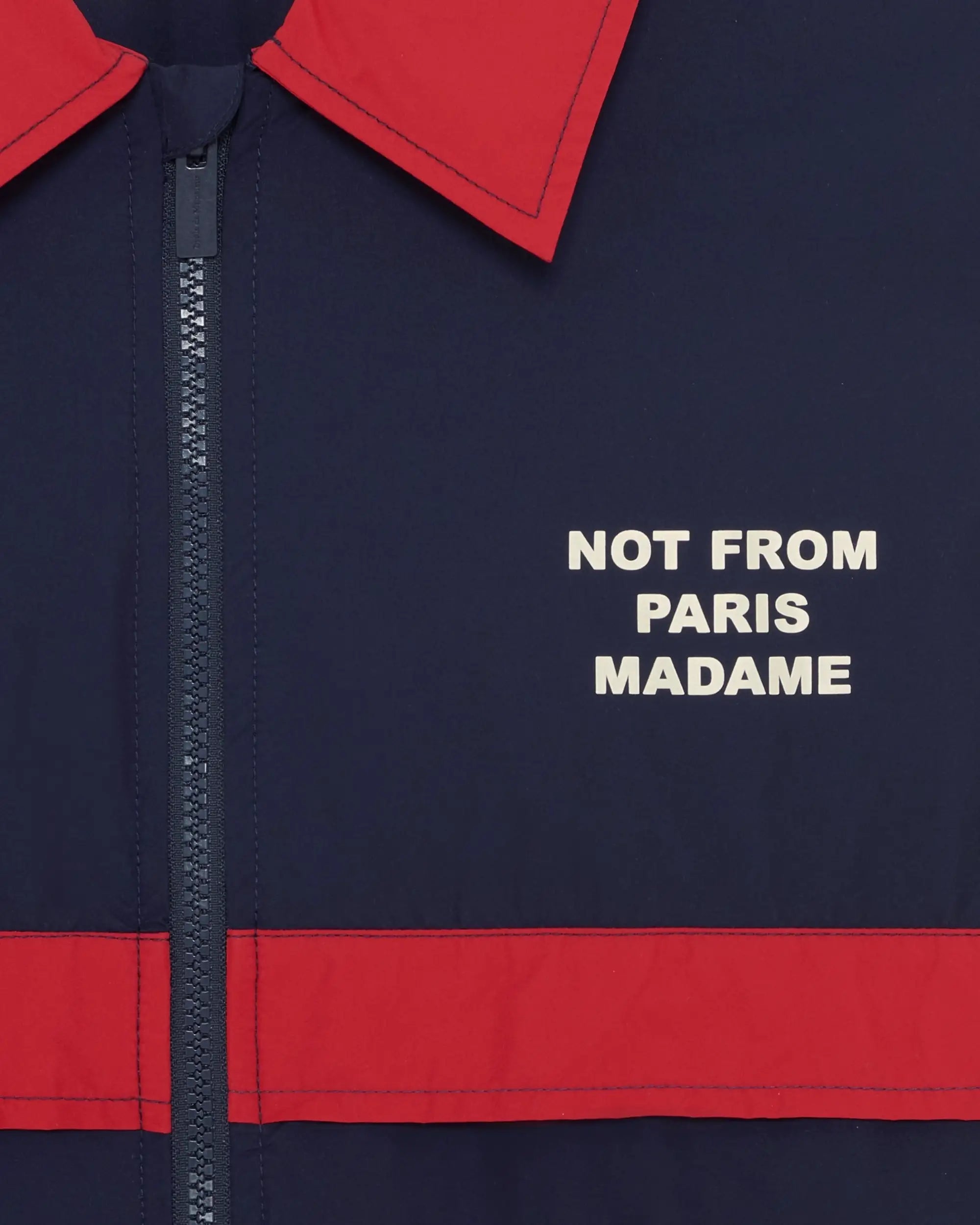 Drôle De Monsieur Slogan Nylon Jacket Jacke Navy Polyamid