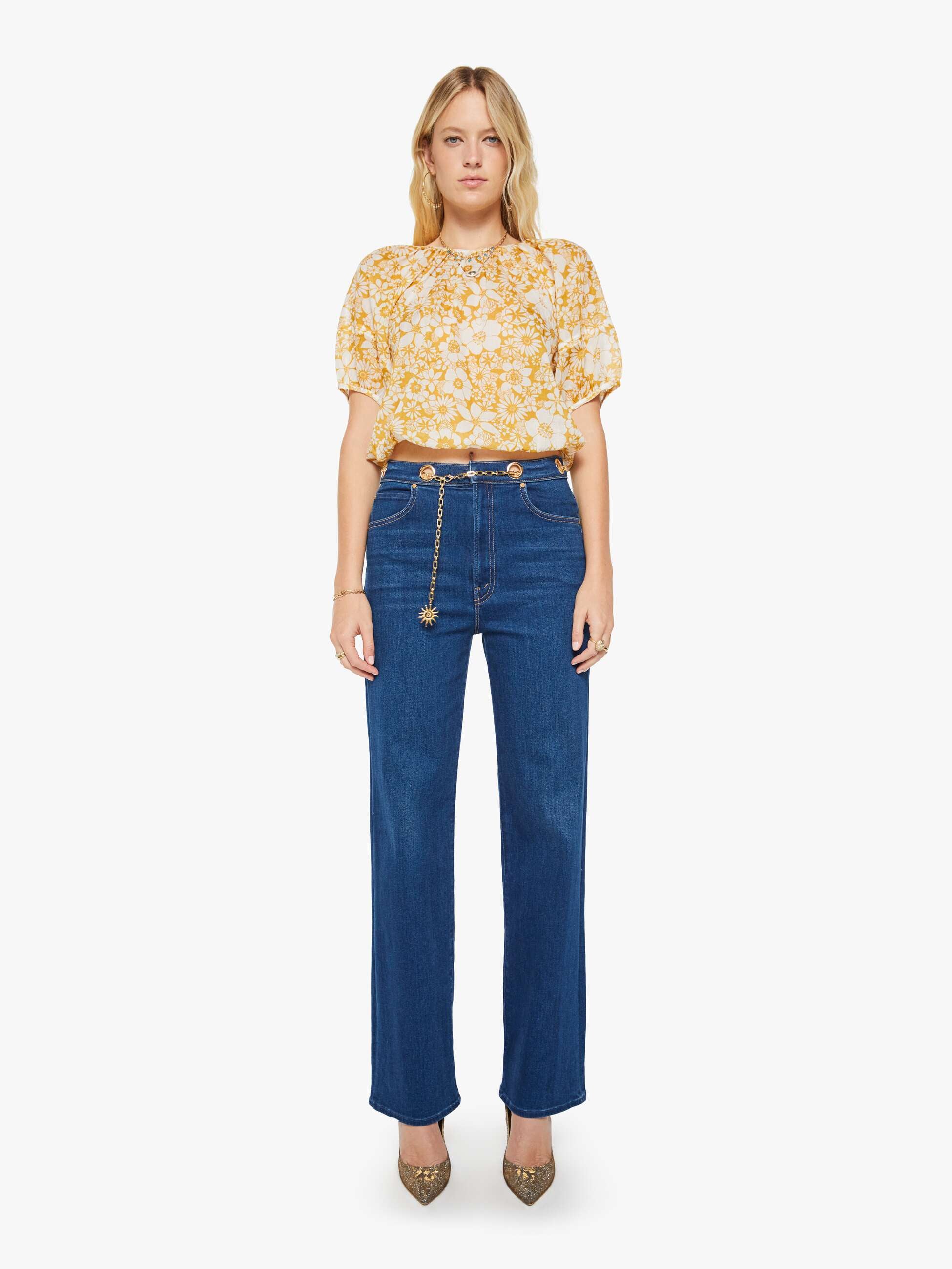 Mother The Party In The Back Shirt Bluse Floral Notes Baumwolle