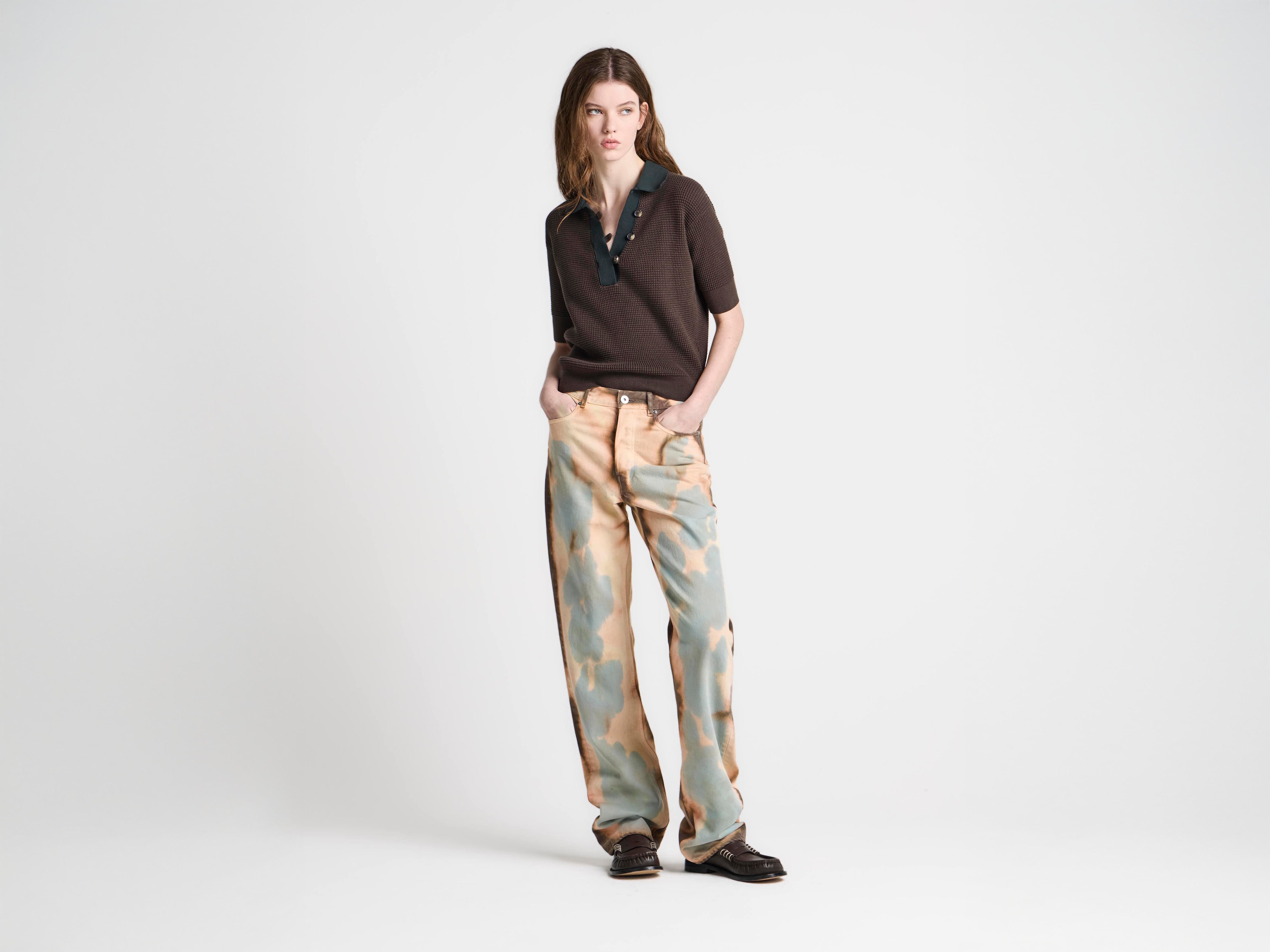 J.W.Anderson Jeans Straight Leg Damen Peach Bleached
