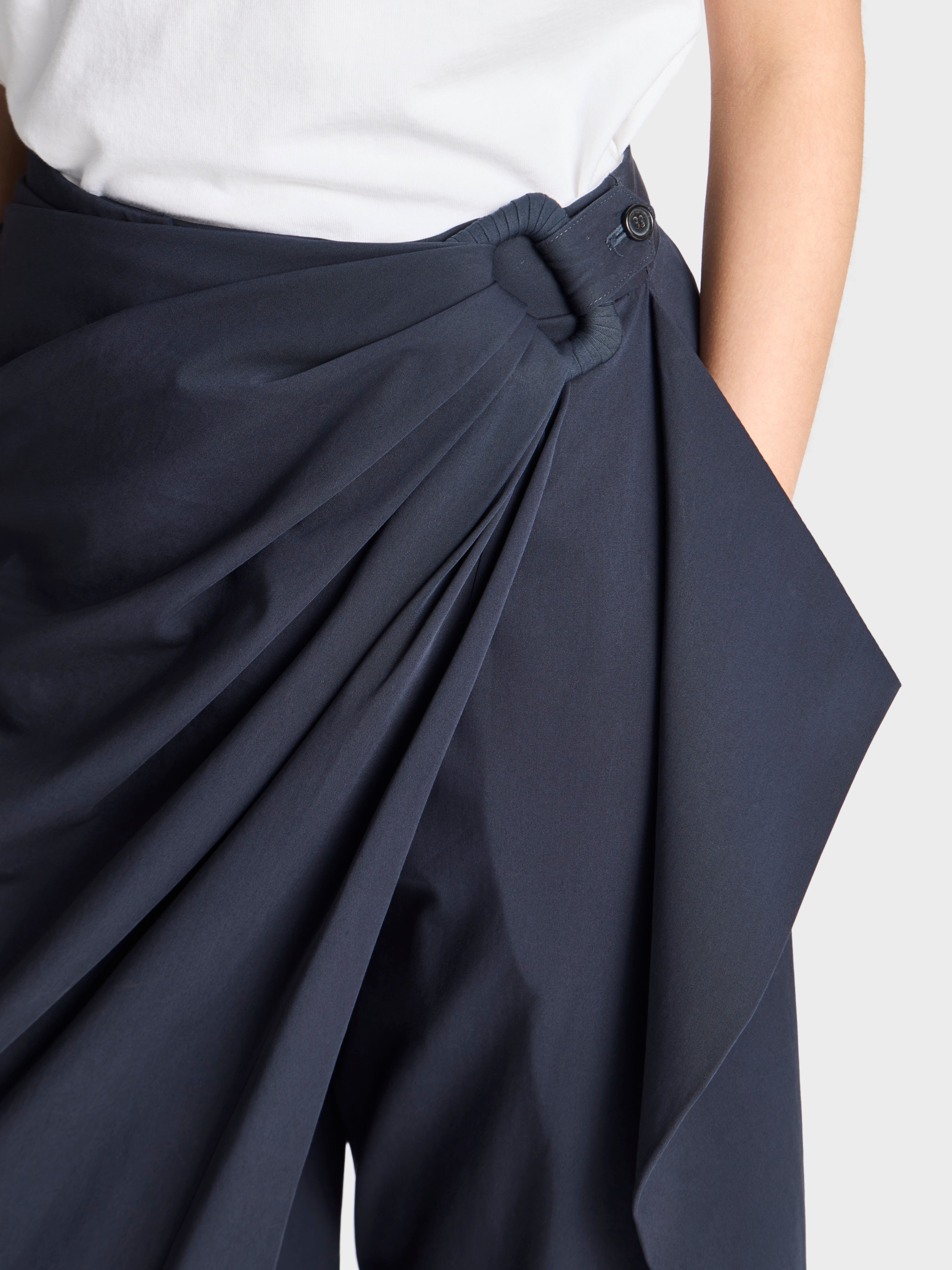 J.W. Anderson Twist Trousers Damen Hose Navy Baumwolle