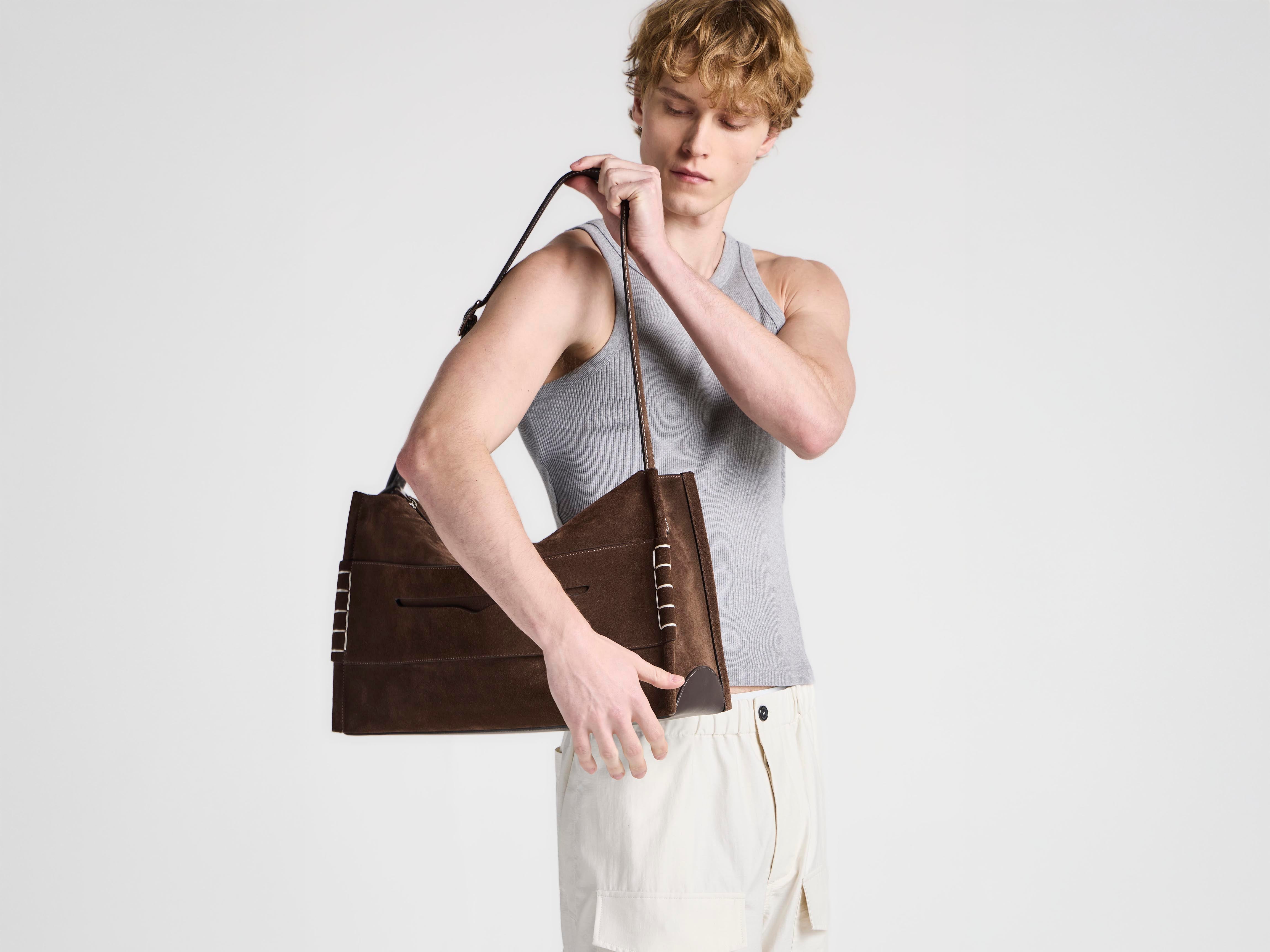 J.W.Anderson Bags Messenger Loafer Bag Tasche Braun Suede