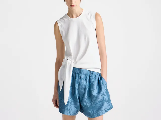 J.W.Anderson Hem Knot Tank Top Weiß Jersey