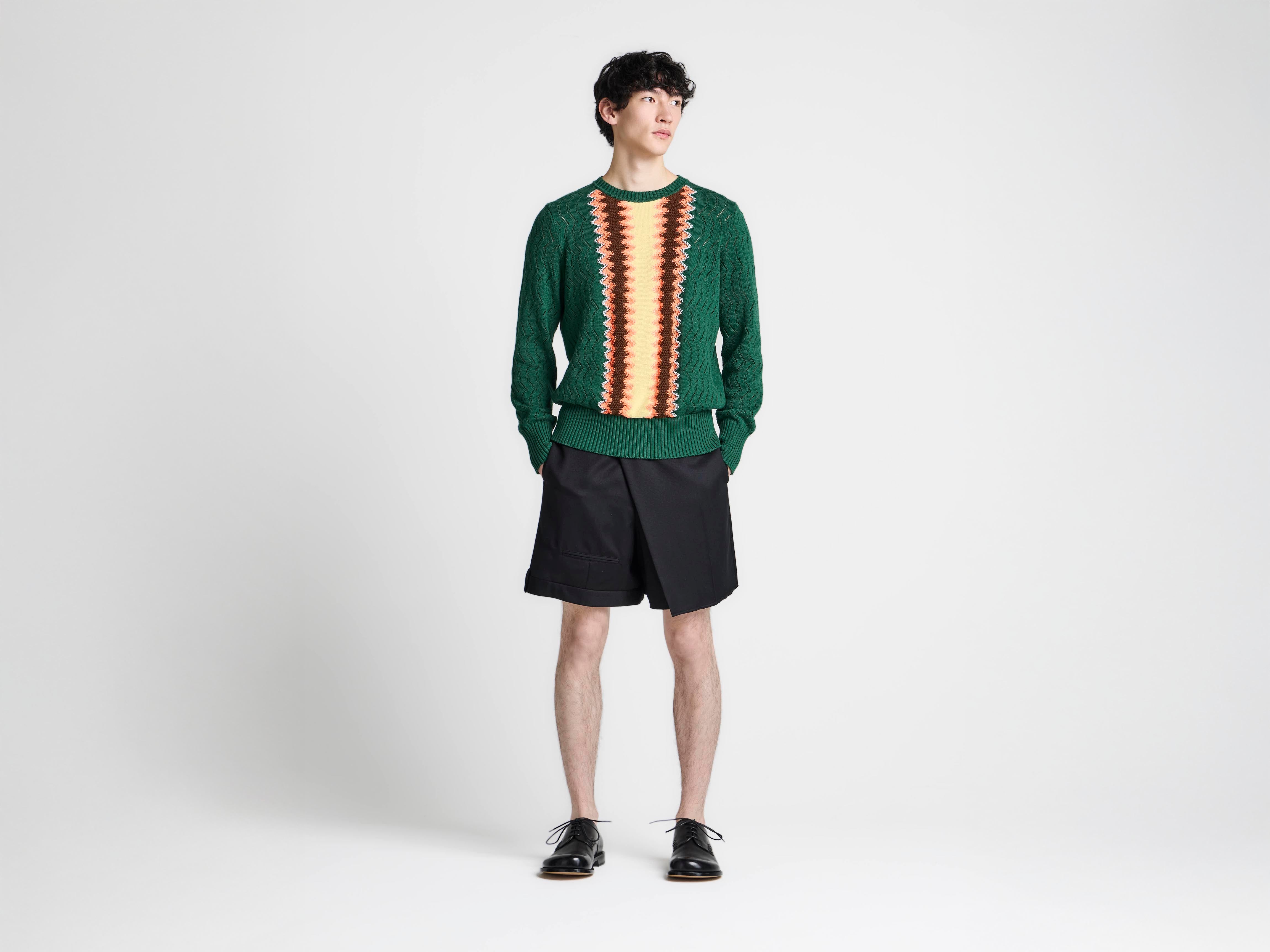 J.W.Anderson Shorts Herren Schwarz Wolle Folded Hornknöpfe