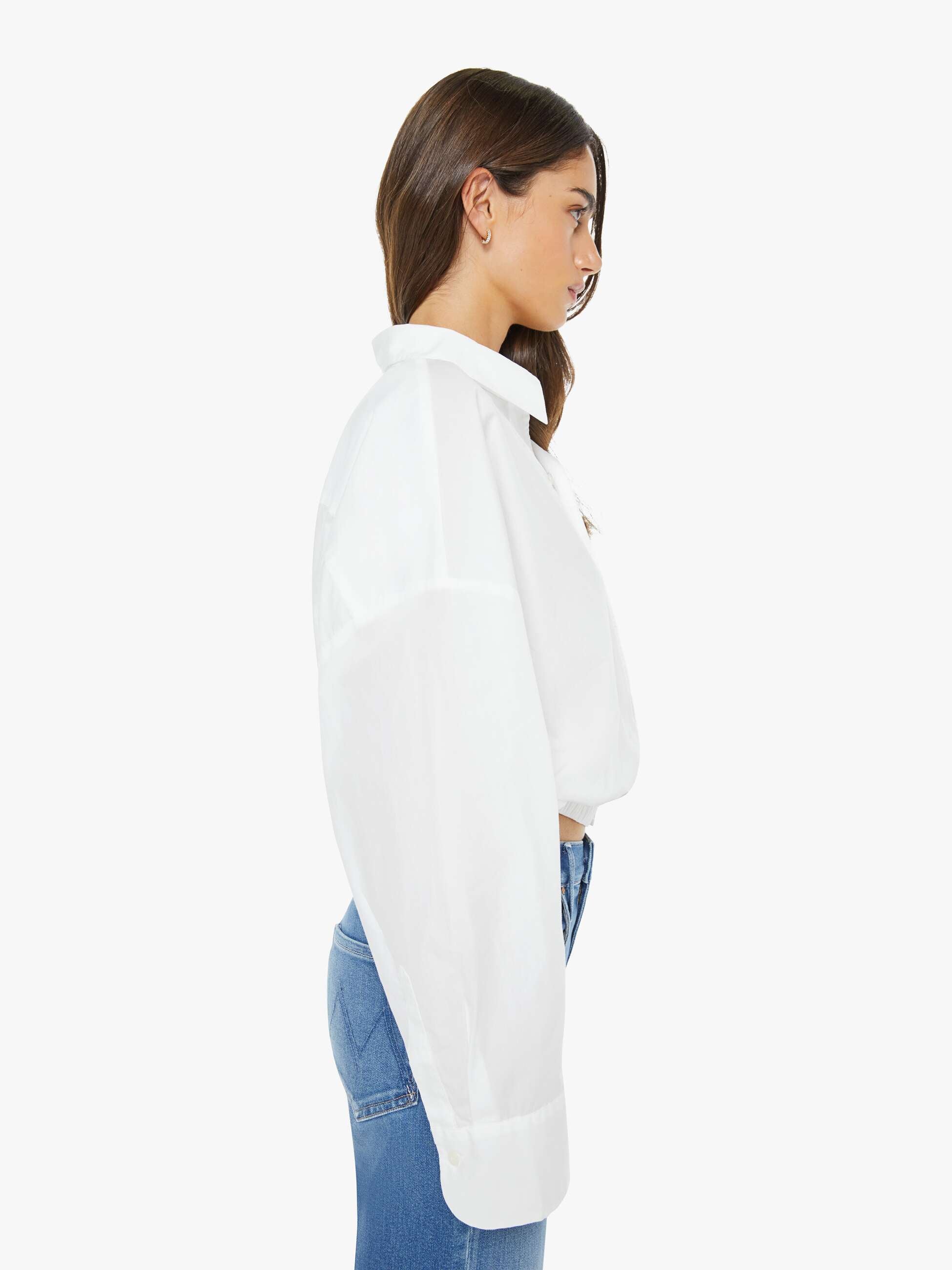 Mother The Scrunchie Frenchie Bluse Weiß Baumwolle