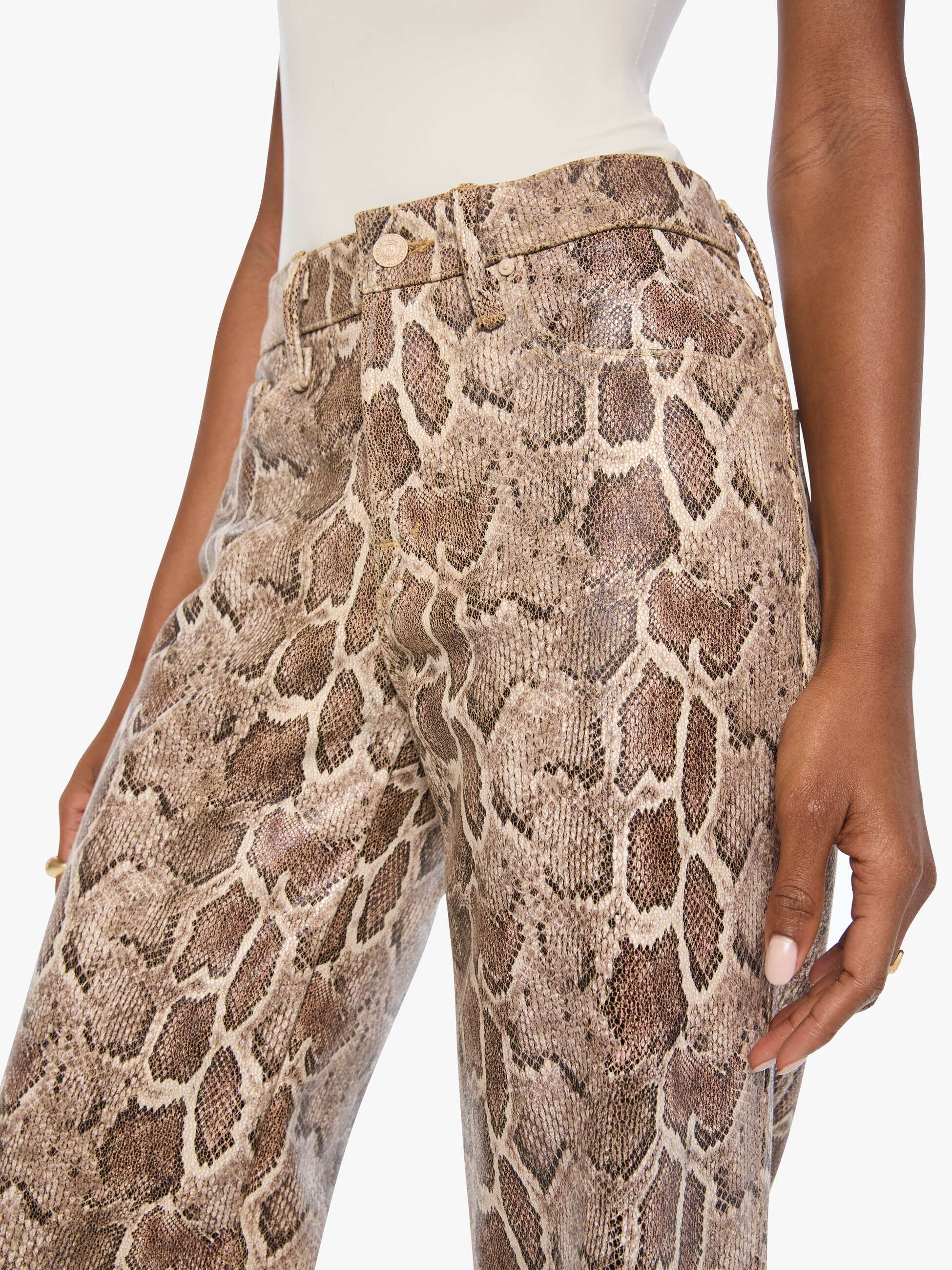 Mother The Maven Sneak Hose Royal Serpent Schlangenprint