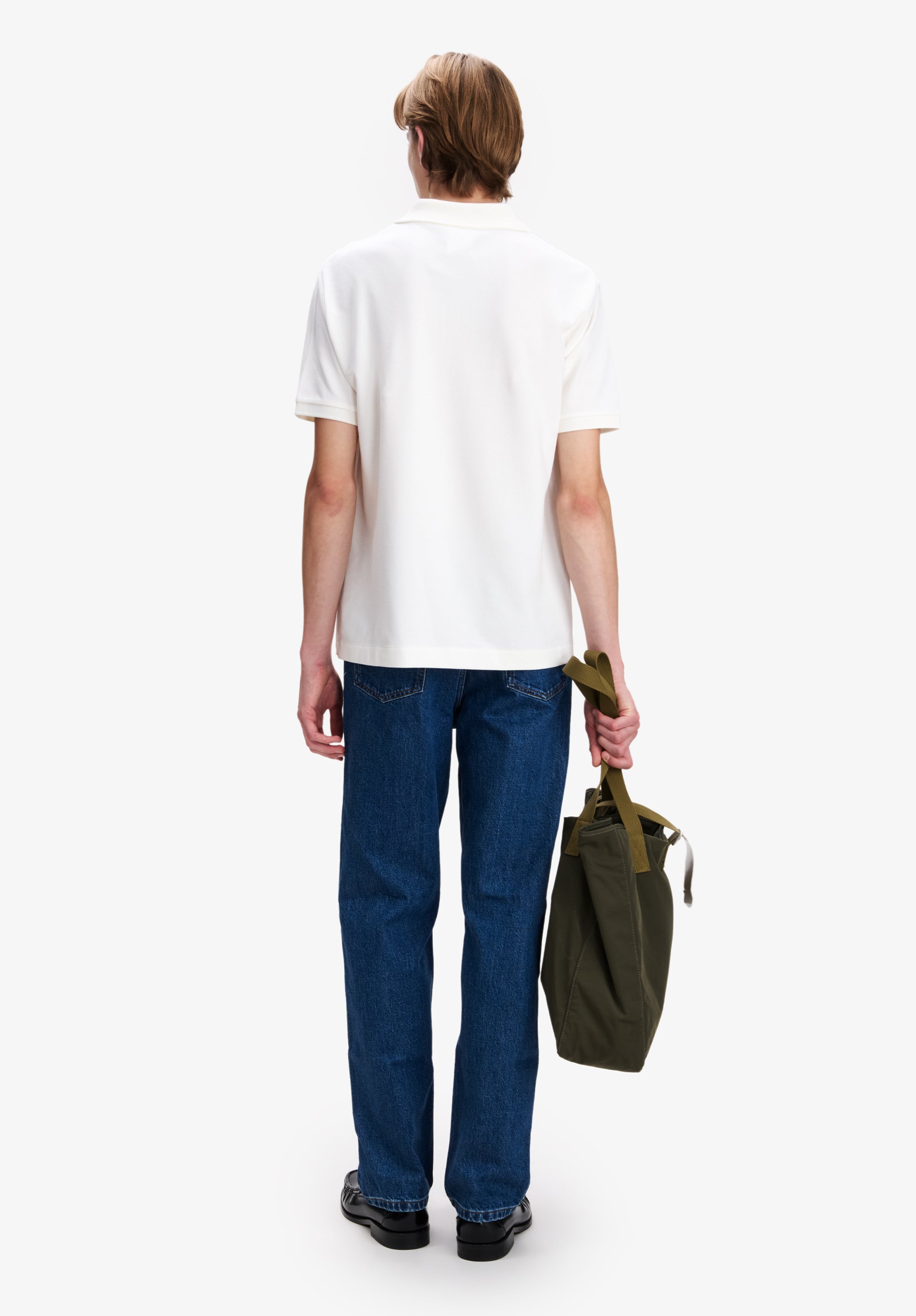 A.P.C. Polohemd Baumwollpiqué Weiss Bio-Baumwolle