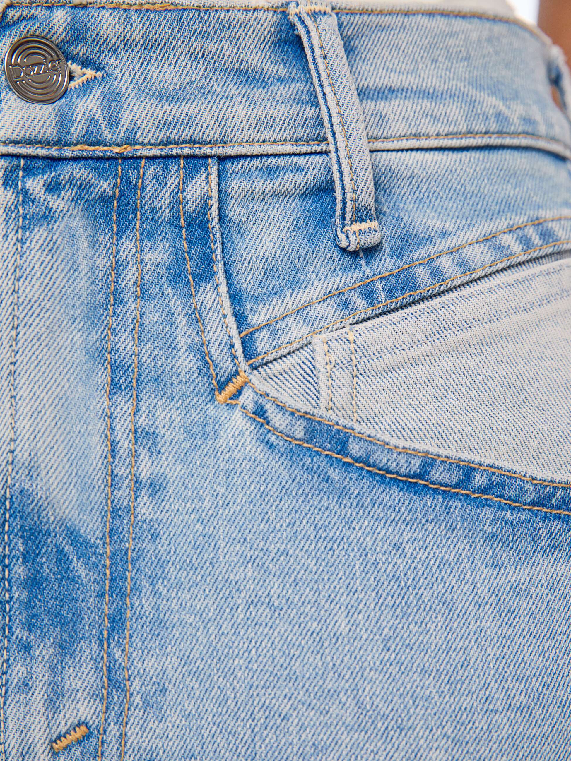 Mother Dazzler Hover Straight Jeans Dancercise Blau