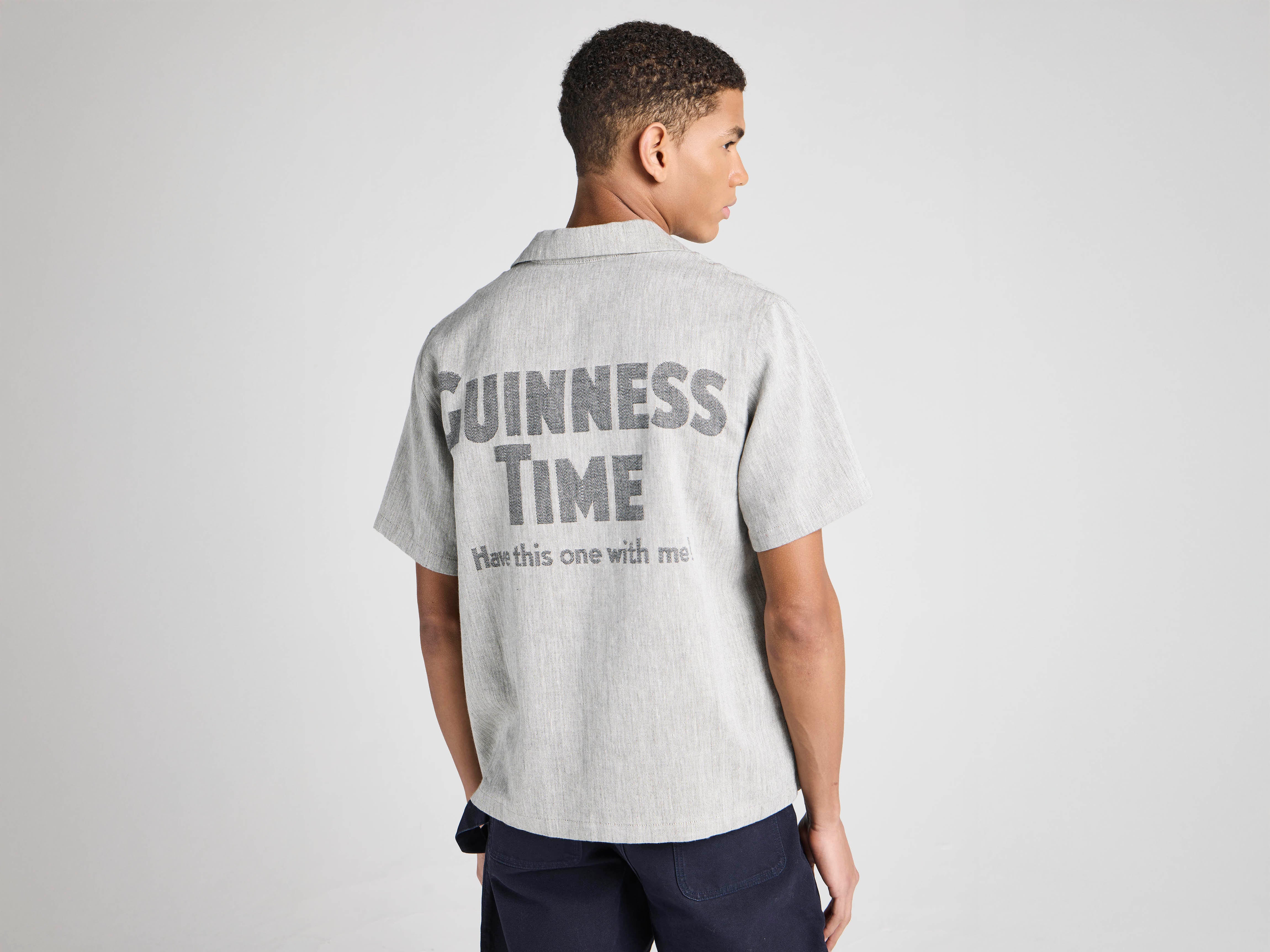 J.W.Anderson x Guinness Linen Hemd clay Camp-Kragen