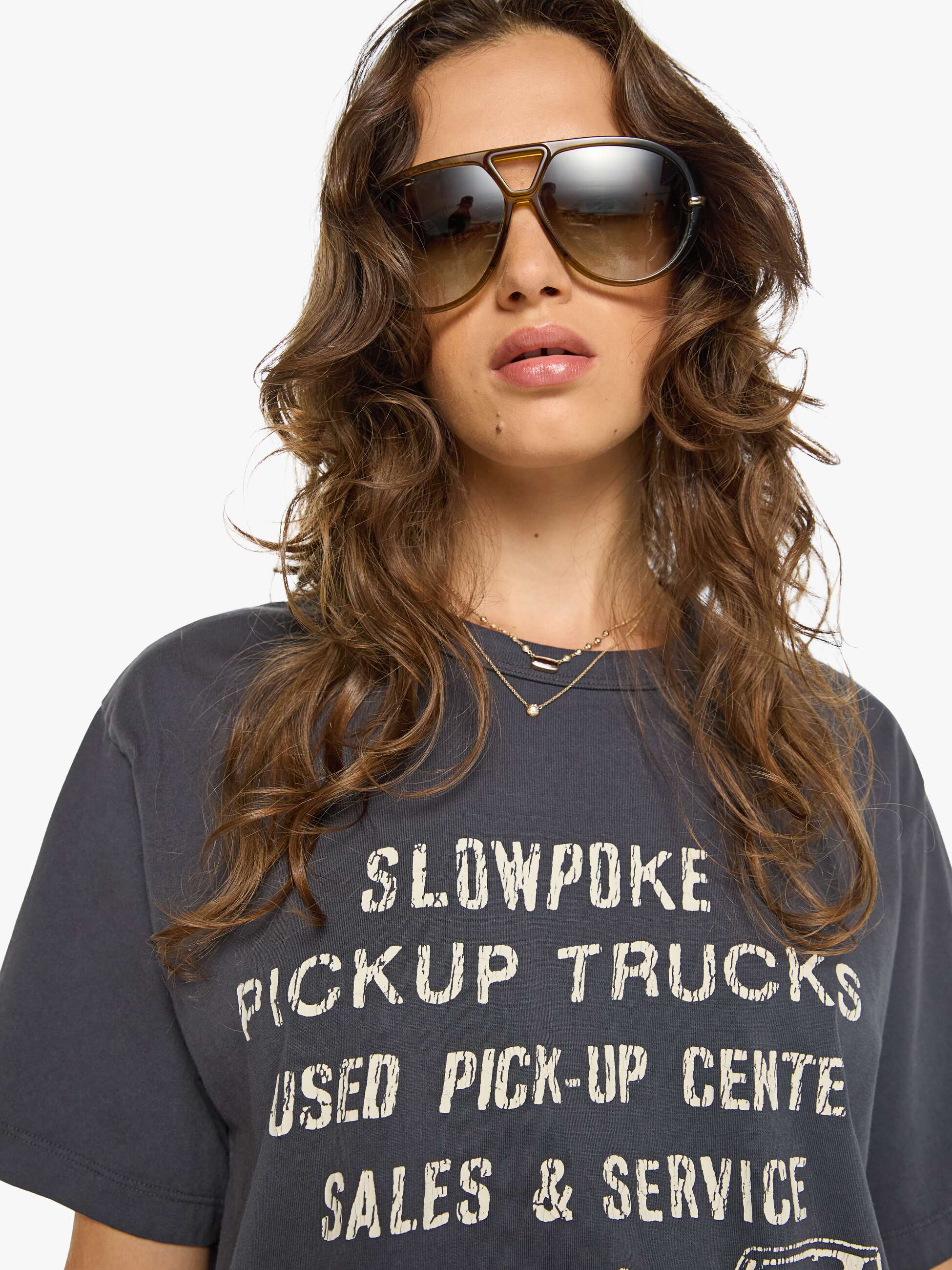 Mother The Big Boy T-Shirt Slowpoke Dunkelgrau Print