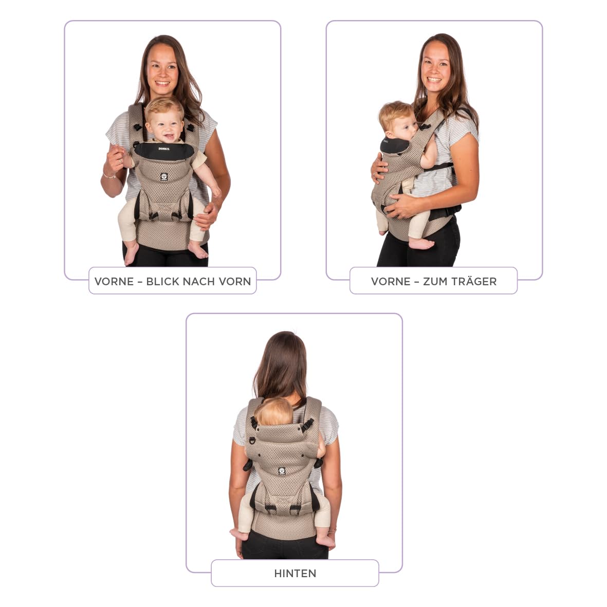 Dooky Carrier Urban Comfort Babytrage Schwarz 0-3 Jahre 15 kg