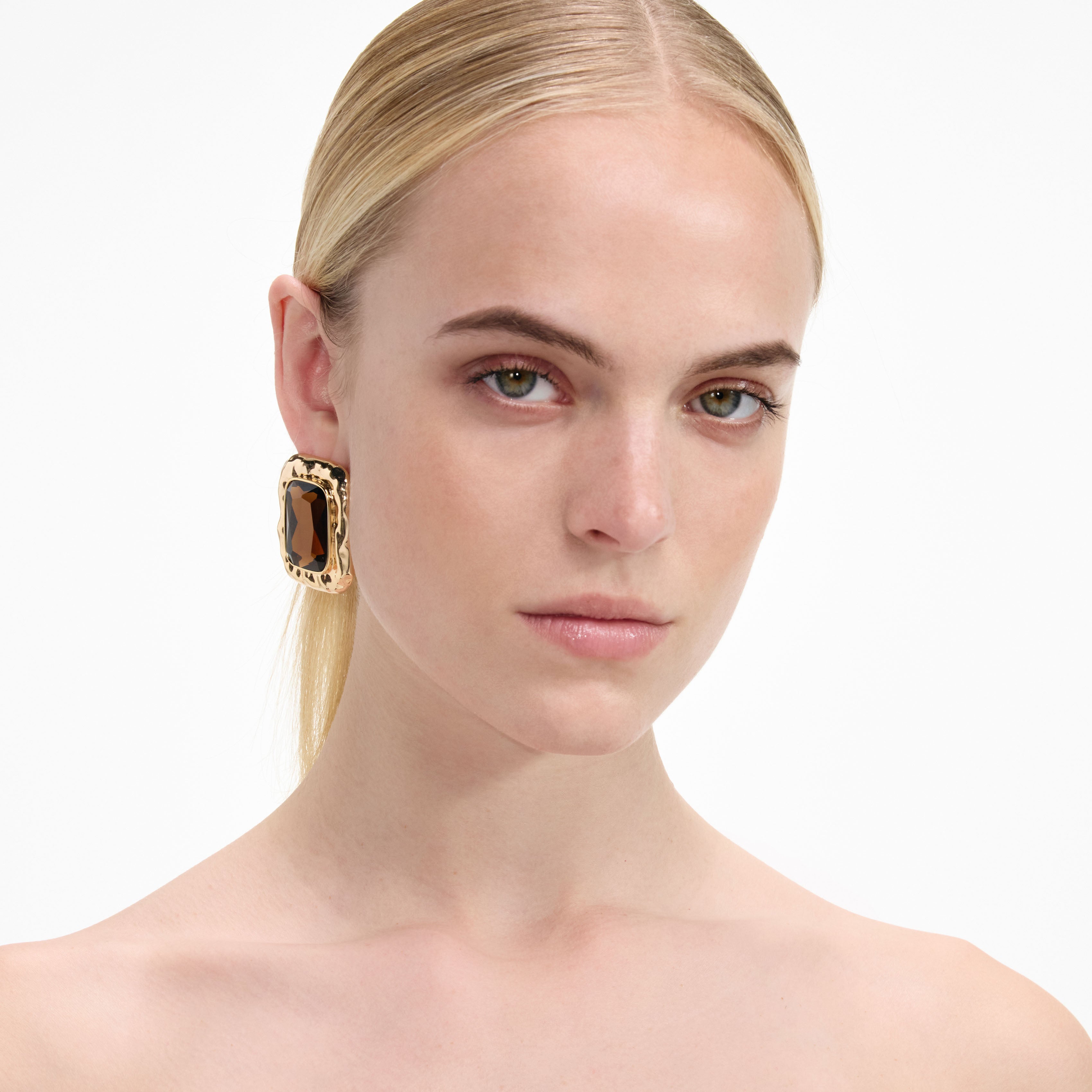 Self Portrait Amber Ohrringe gold Bernstein