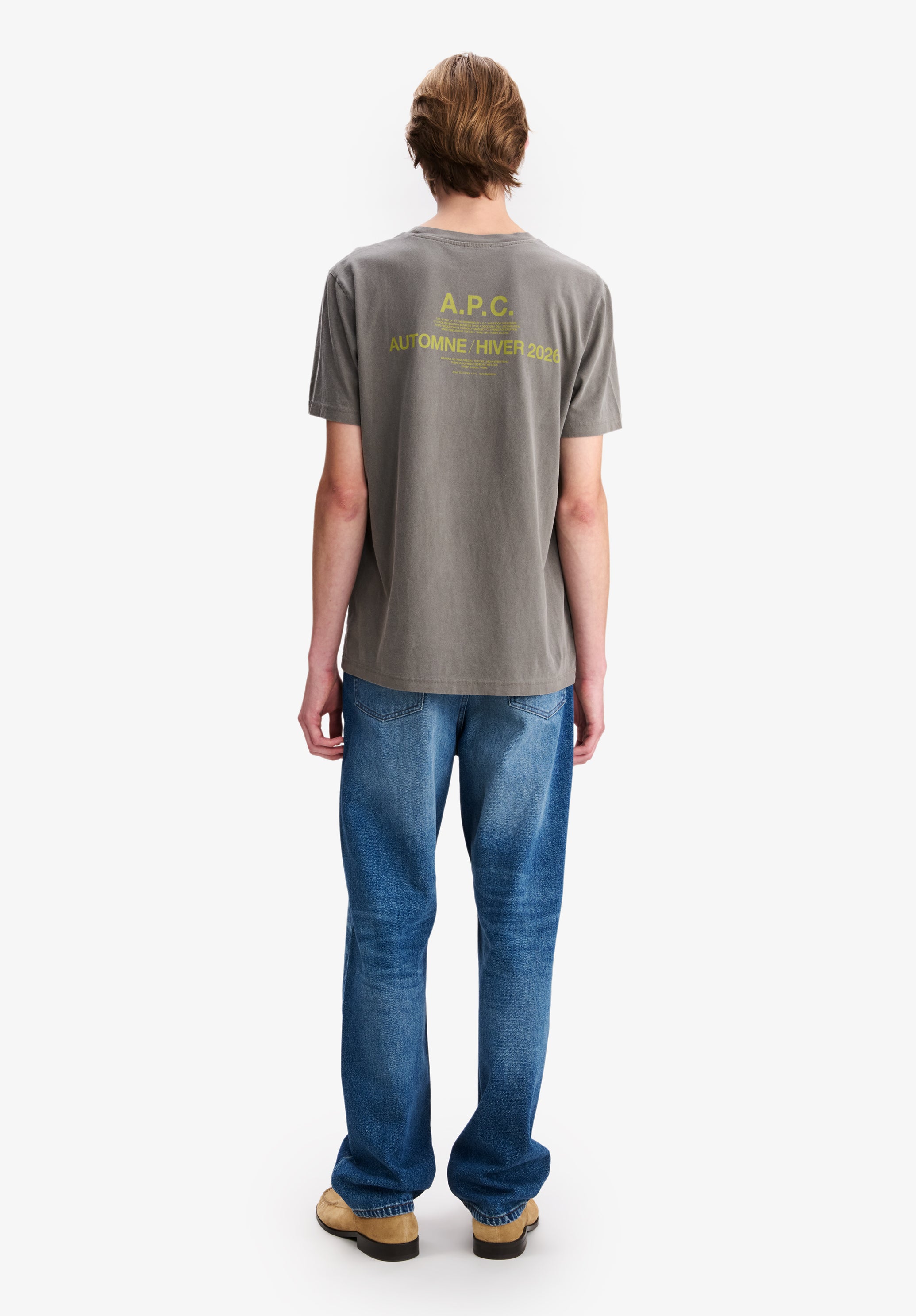A.P.C. T-Shirts Polos Herbst 29 T-Shirt grau Bio-Baumwolle