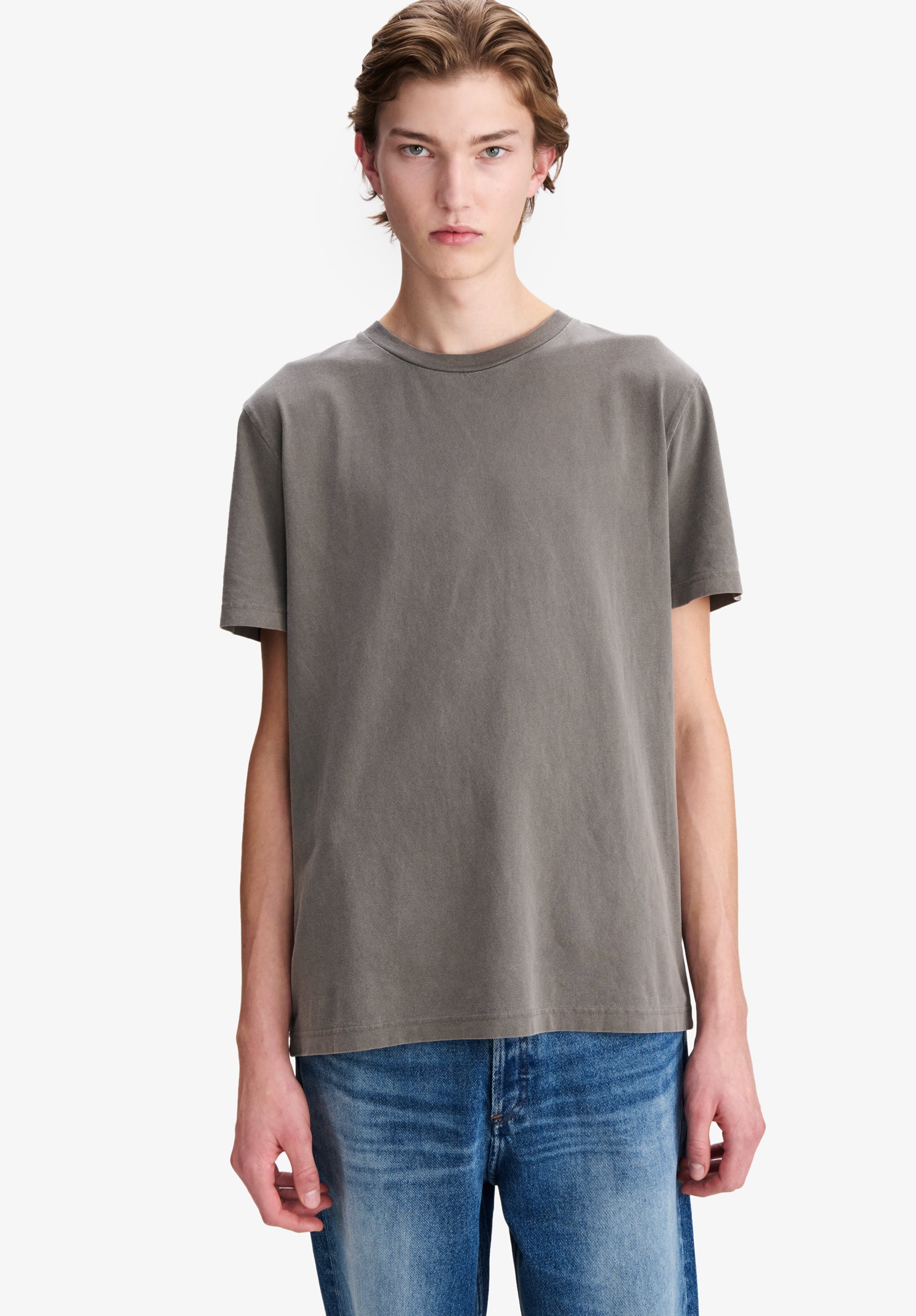 A.P.C. T-Shirts Polos Herbst 29 T-Shirt grau Bio-Baumwolle