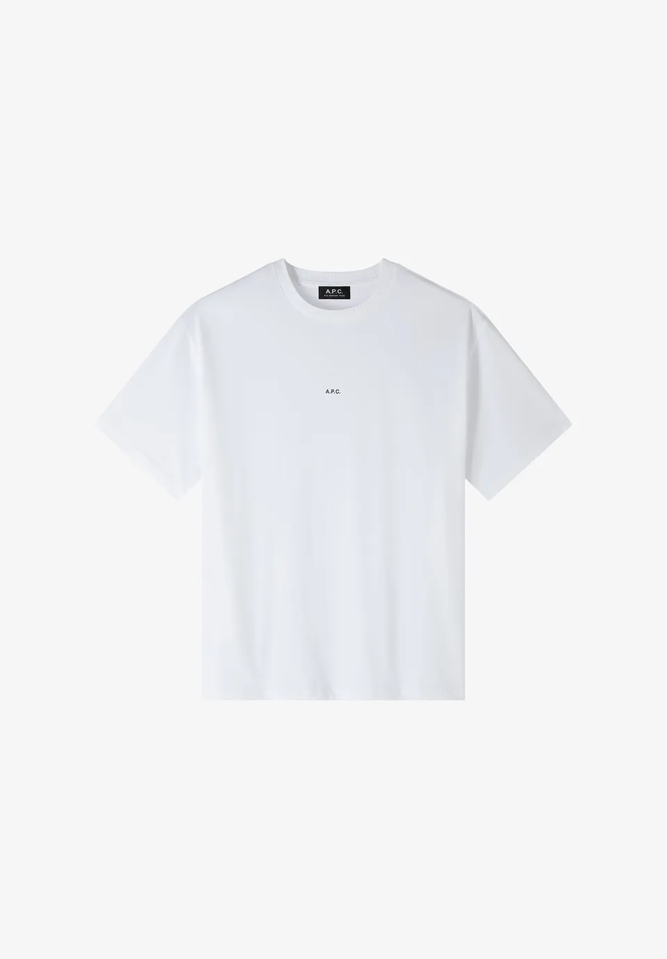 A.P.C. Boxy Micro Logo T-Shirt Herren M Weit Kurz GOTS Bio