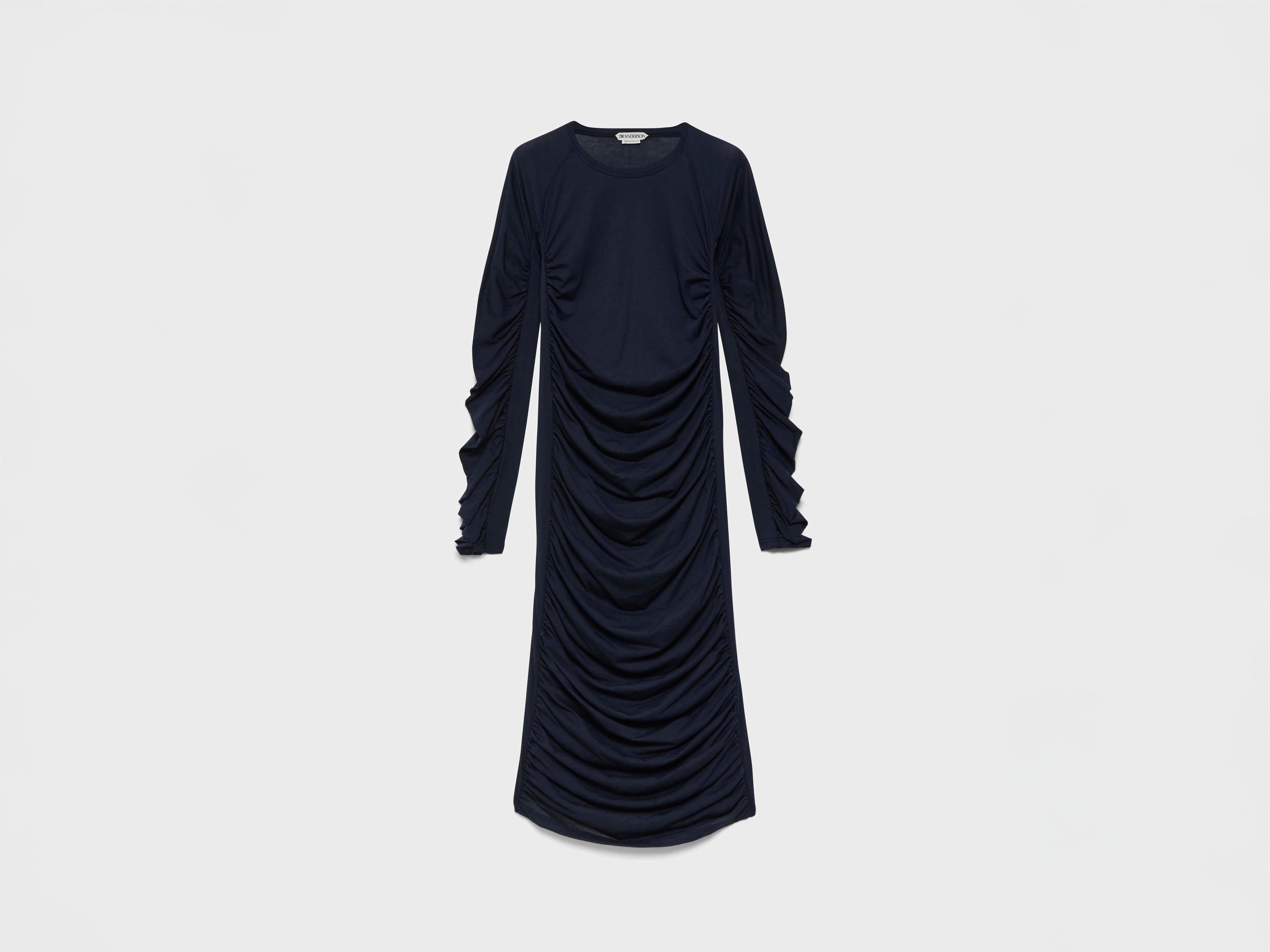 J.W.Anderson Ruched Jersey Kleid Damen Navy Midi