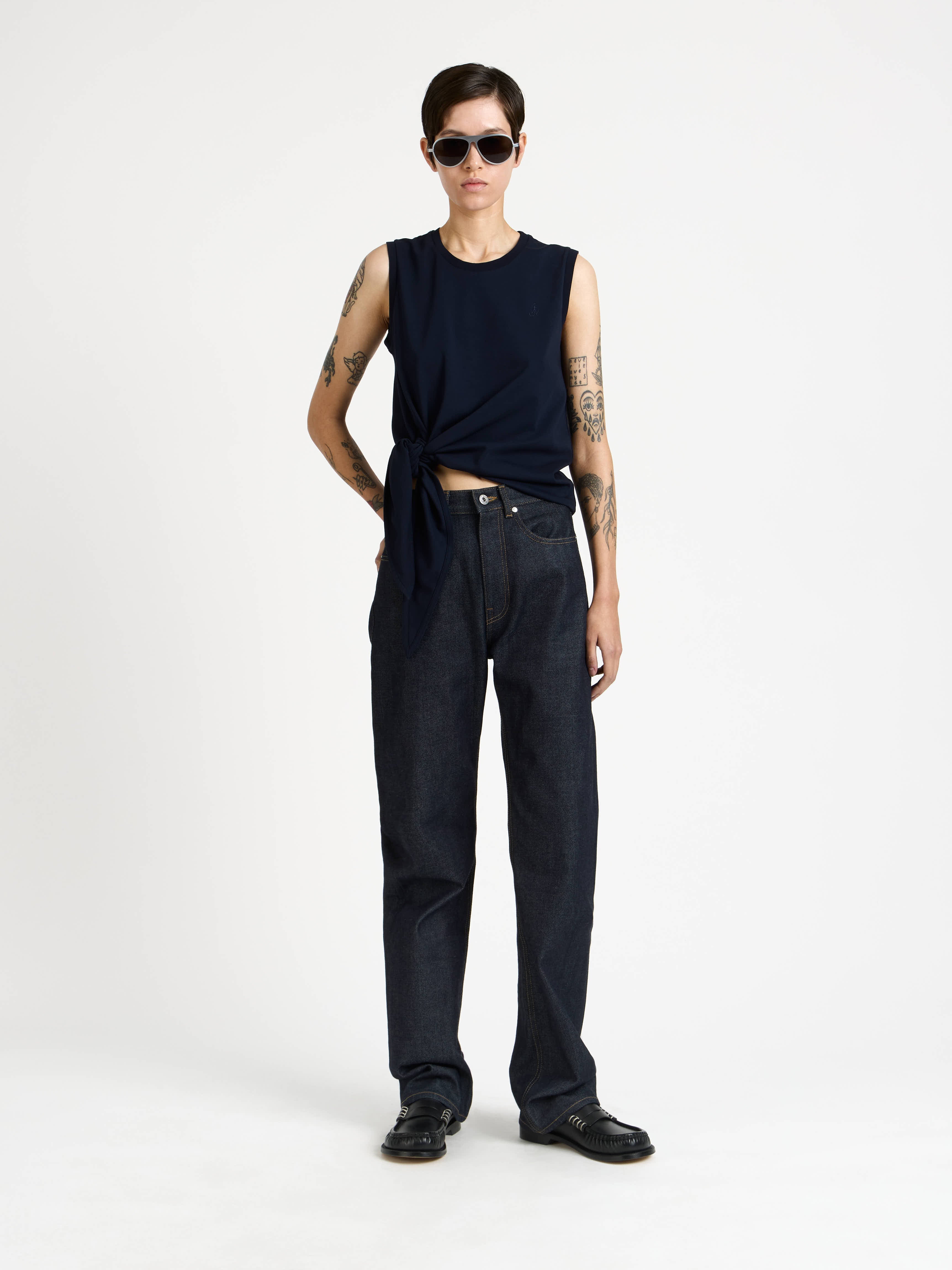 J.W.Anderson Hem Knot Tank Top Damen Navy Jersey M