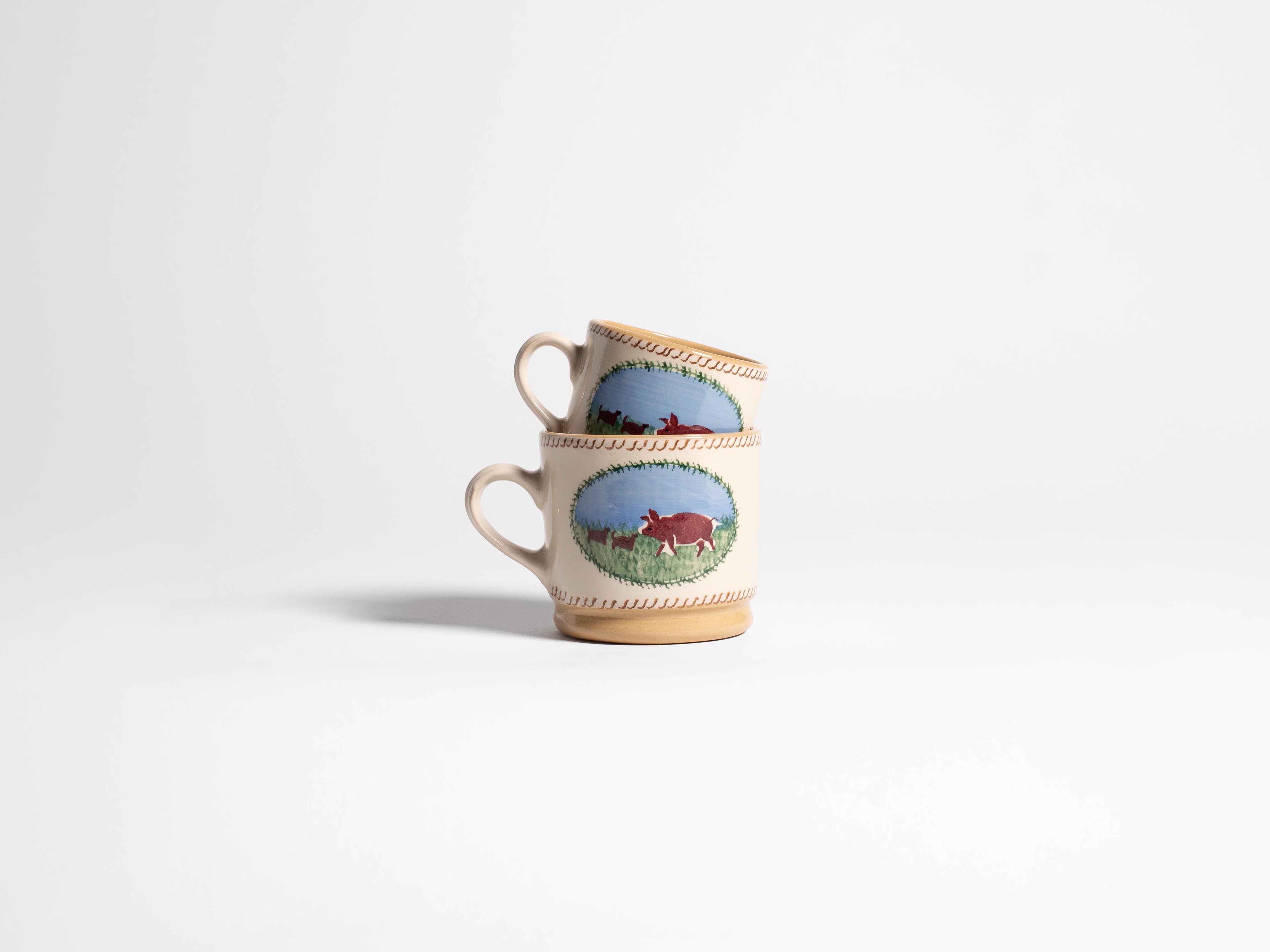 Nicholas Mosse Large Mug Tasse Weiß Multi Keramik