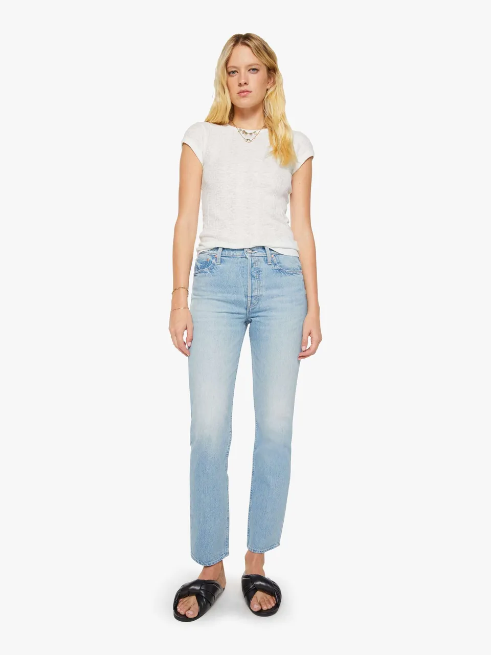 Mother The Tomcat Skimp Jeans Head Rush Hellblau Straight
