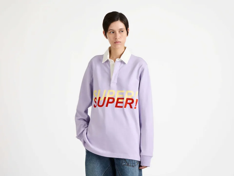 J.W.Anderson T-Shirts Super Super Rugby Polo Top Damen Lila