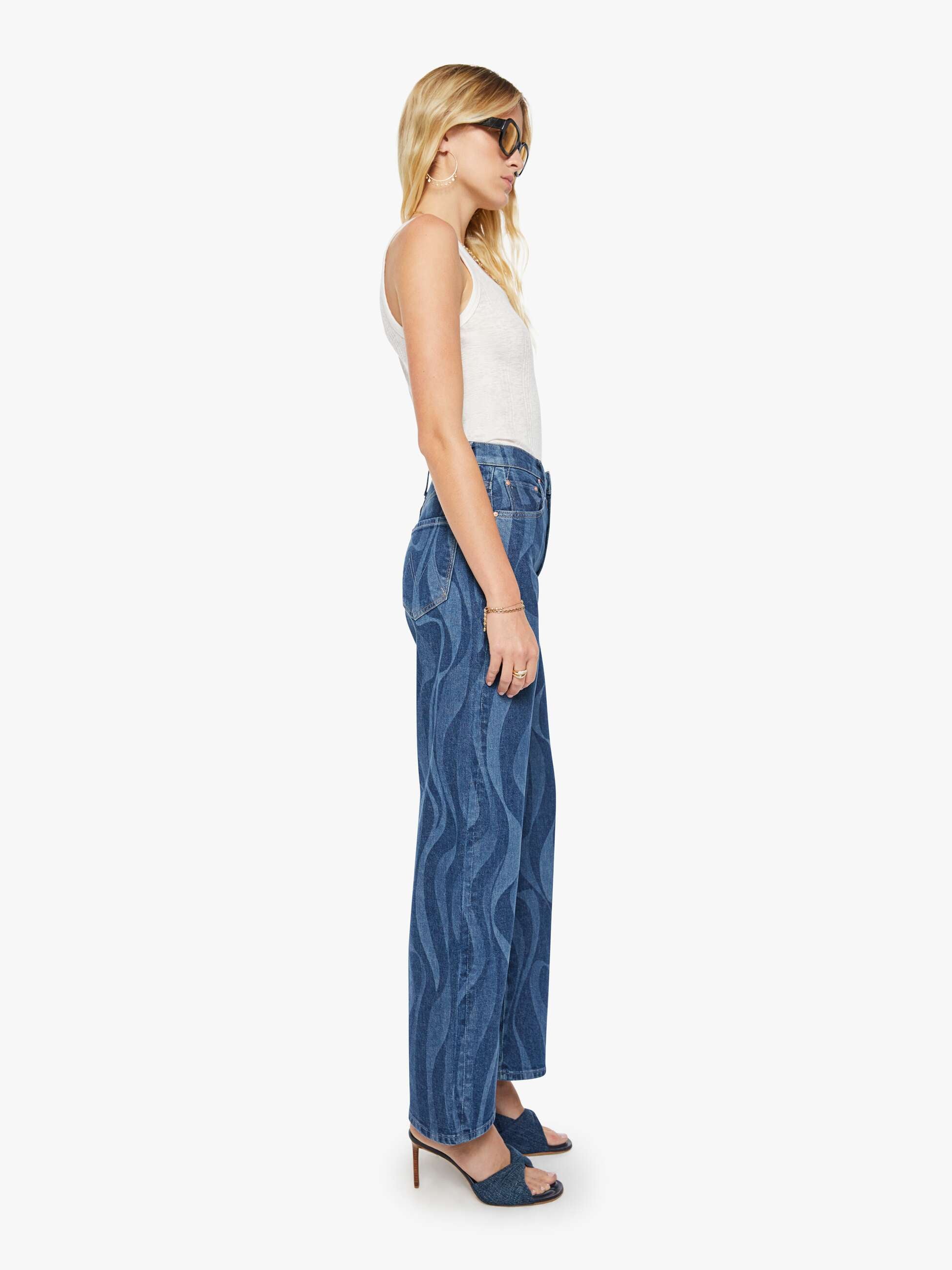 Mother Denim The Lasso Sneak Jeans Twist Of Fate Dunkelblau