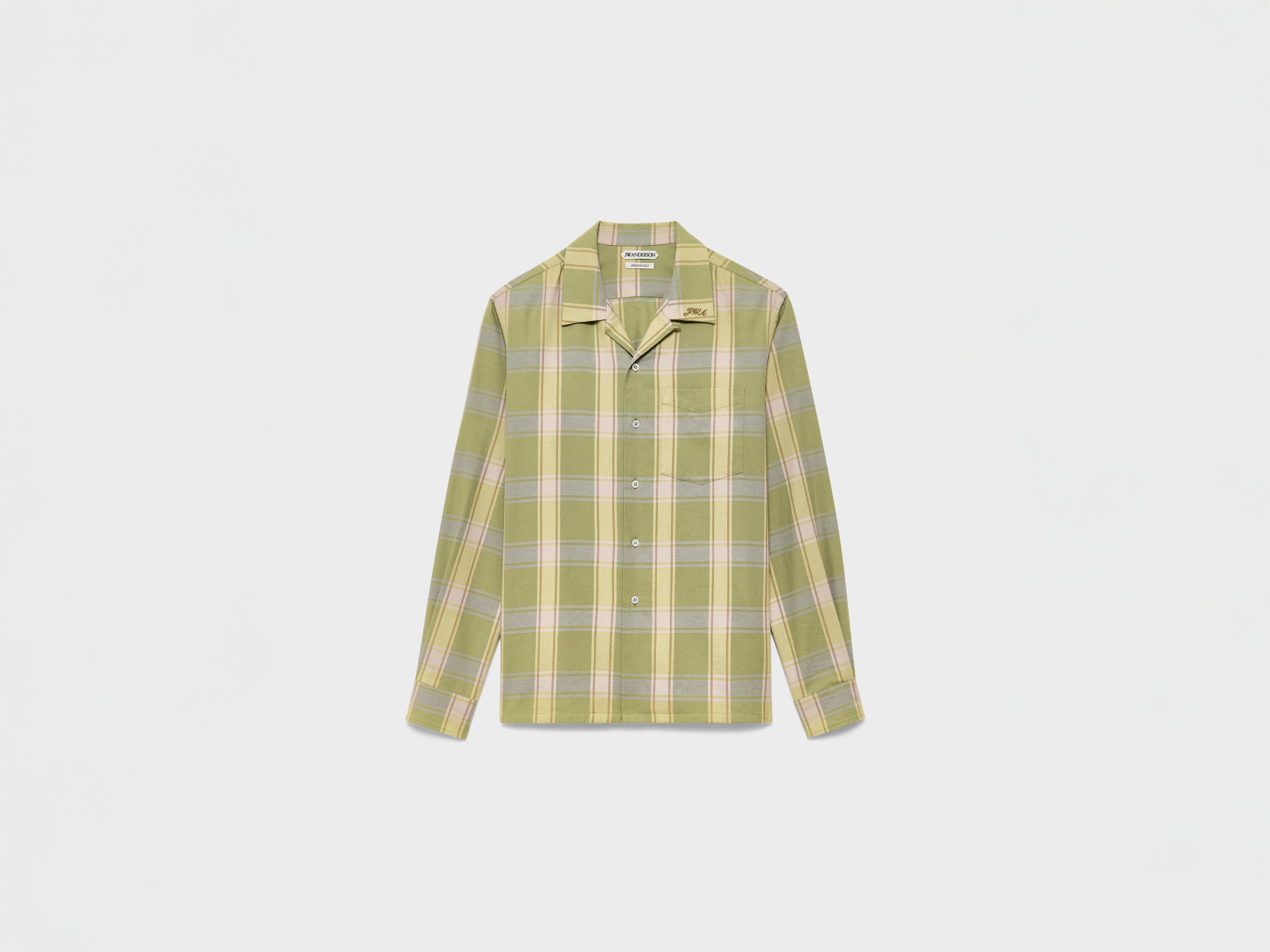 J.W.Anderson Shirts Check Shirt Hemd Apple Green Flanell