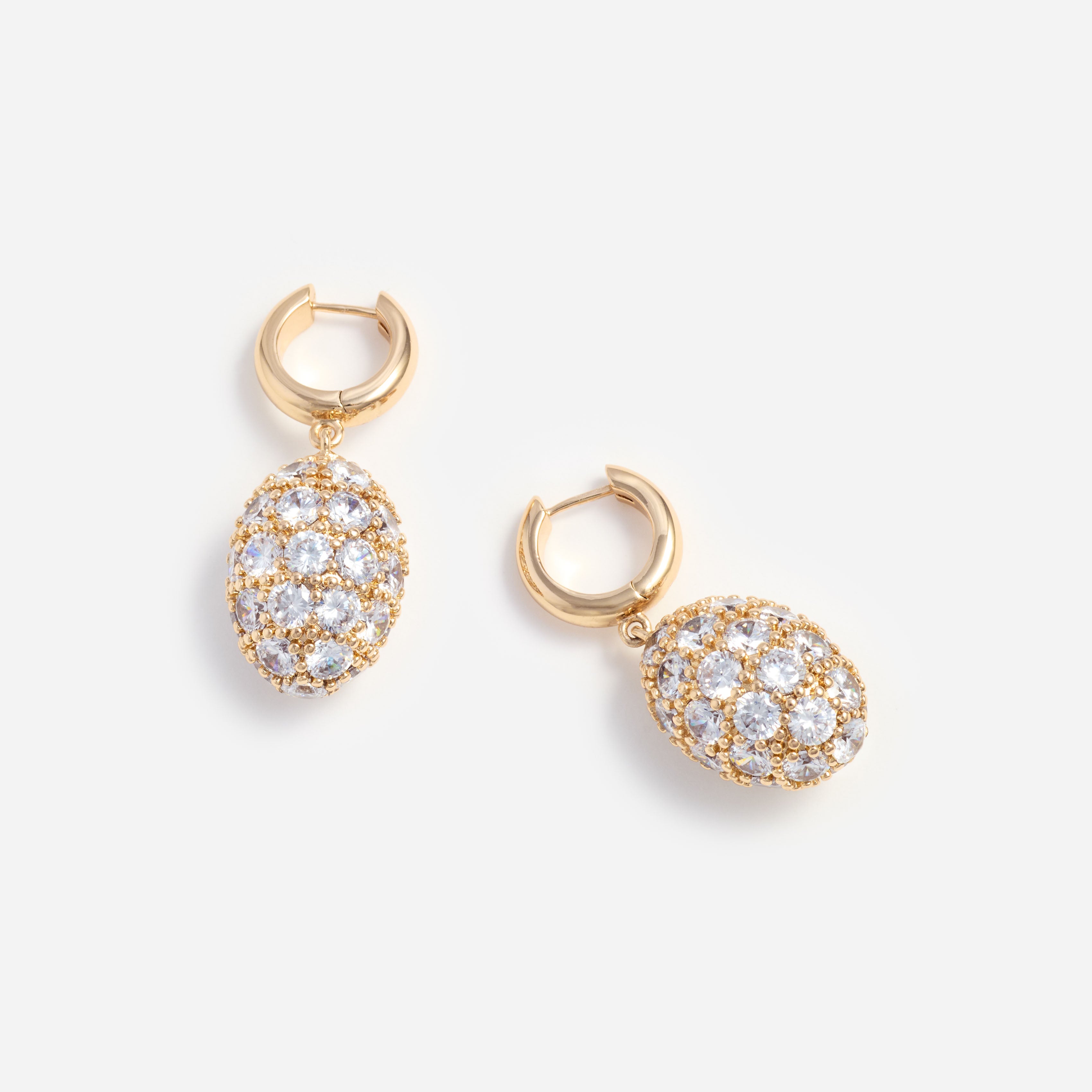 Self Portrait Gold Hoop Crystal Cluster Creolen Gold
