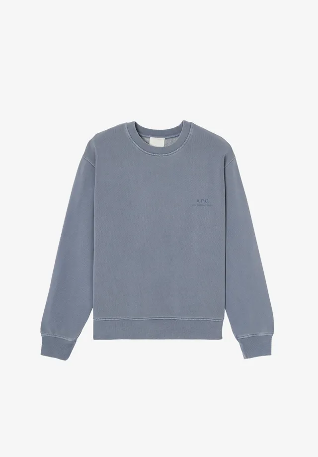 A.P.C. Sweatshirt weit geschnitten graublau Baumwolle Gr. L