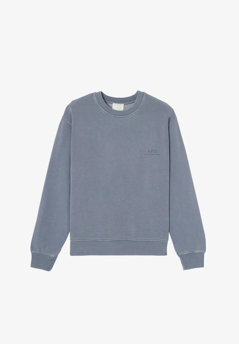 A.P.C. Sweatshirt weit geschnitten graublau Baumwolle Gr. L