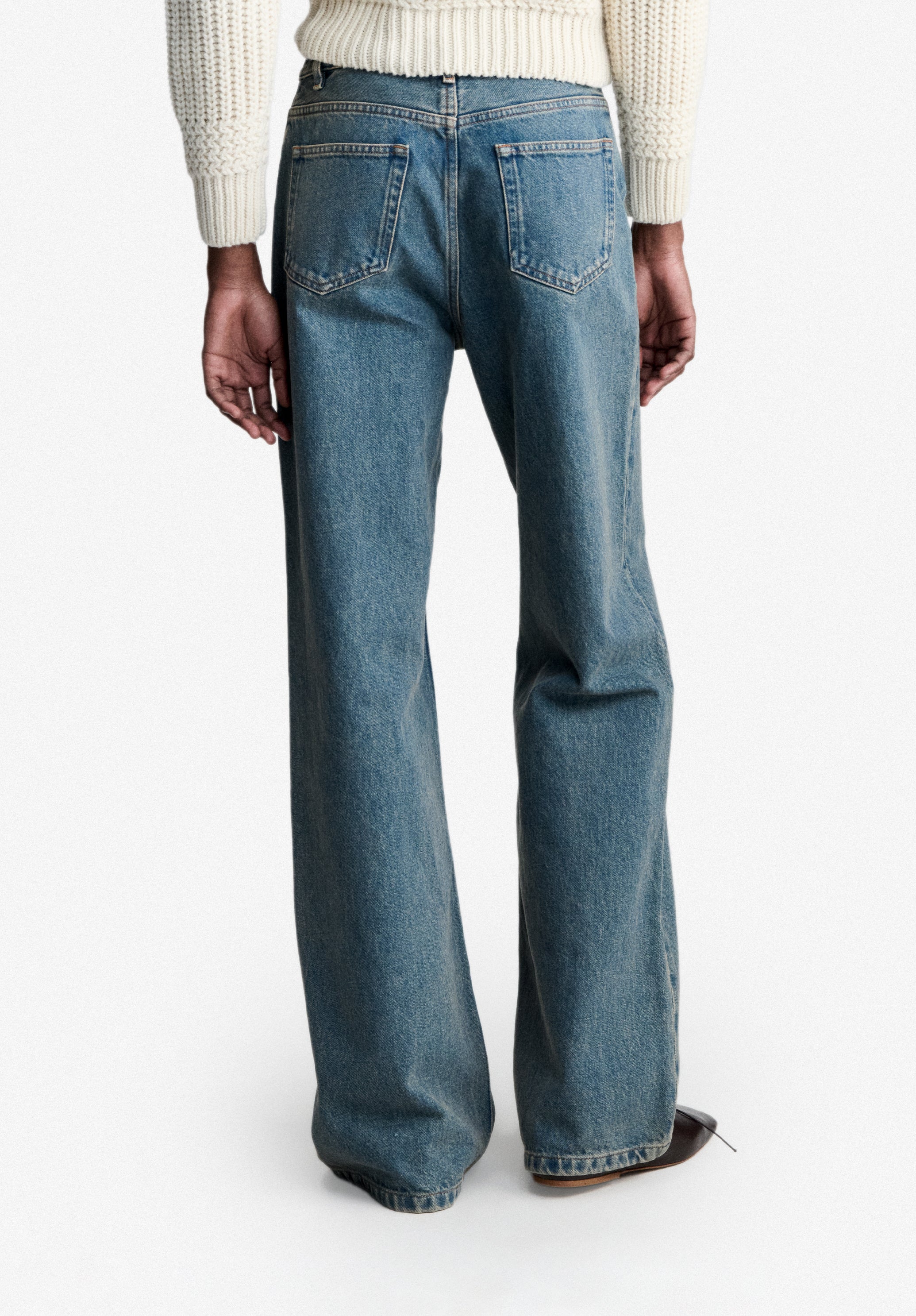 A.P.C. Elisabeth Jeans Denim hohe Taille 70er Schnitt