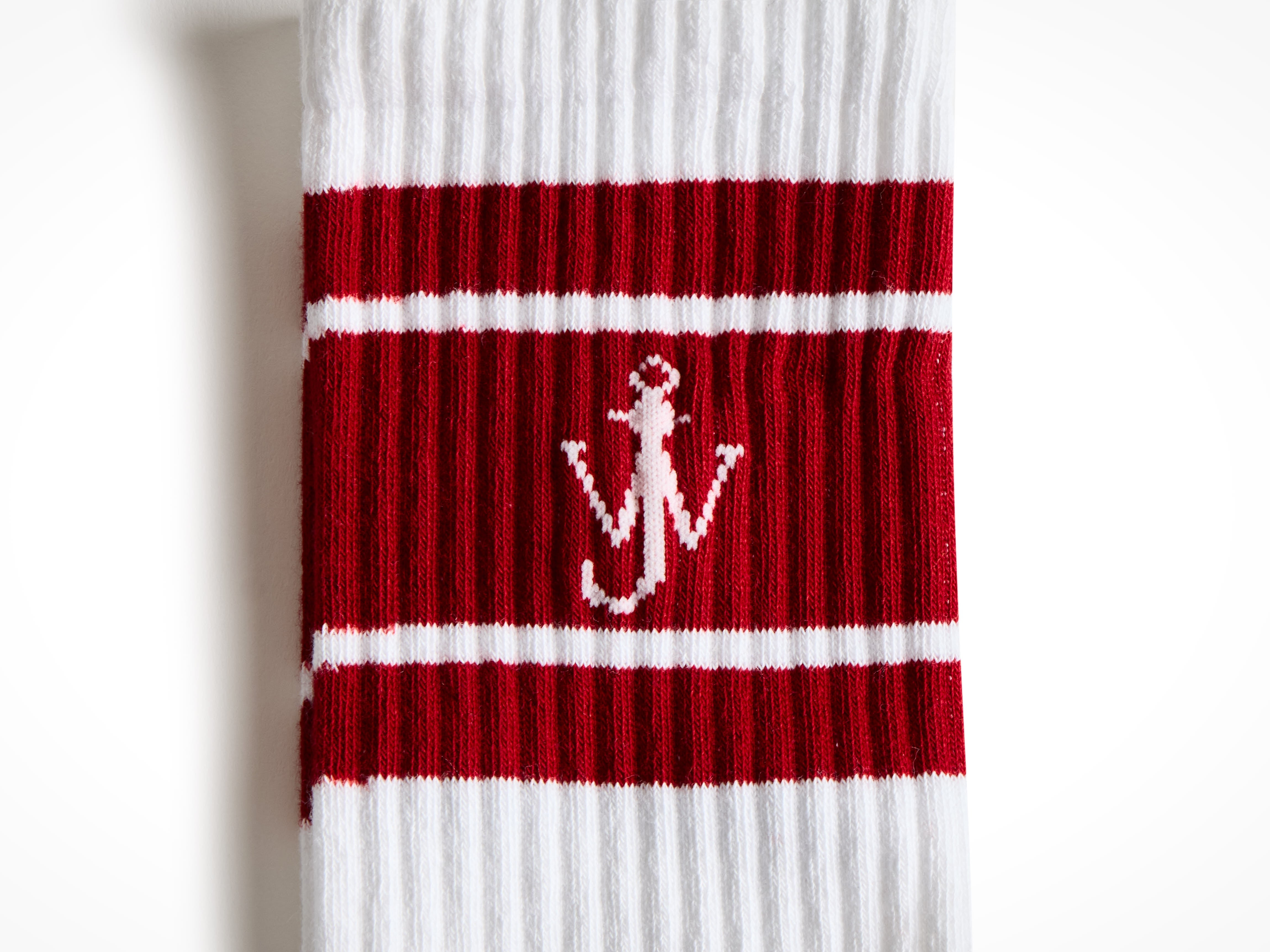 J.W.Anderson Sport Socken Weiß Rot Baumwolle
