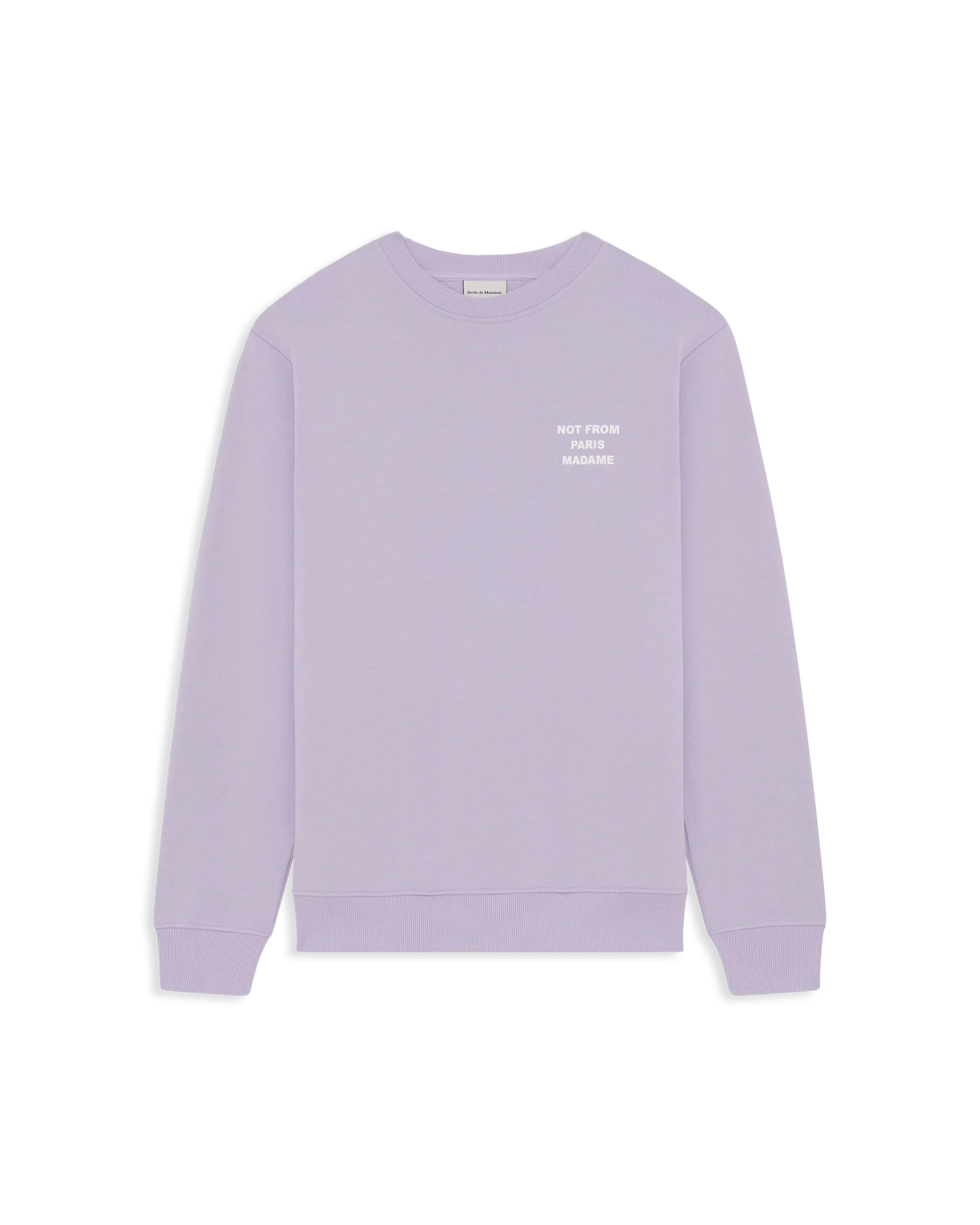 Drôle De Monsieur Sweatshirt Slogan lavendel Baumwolle