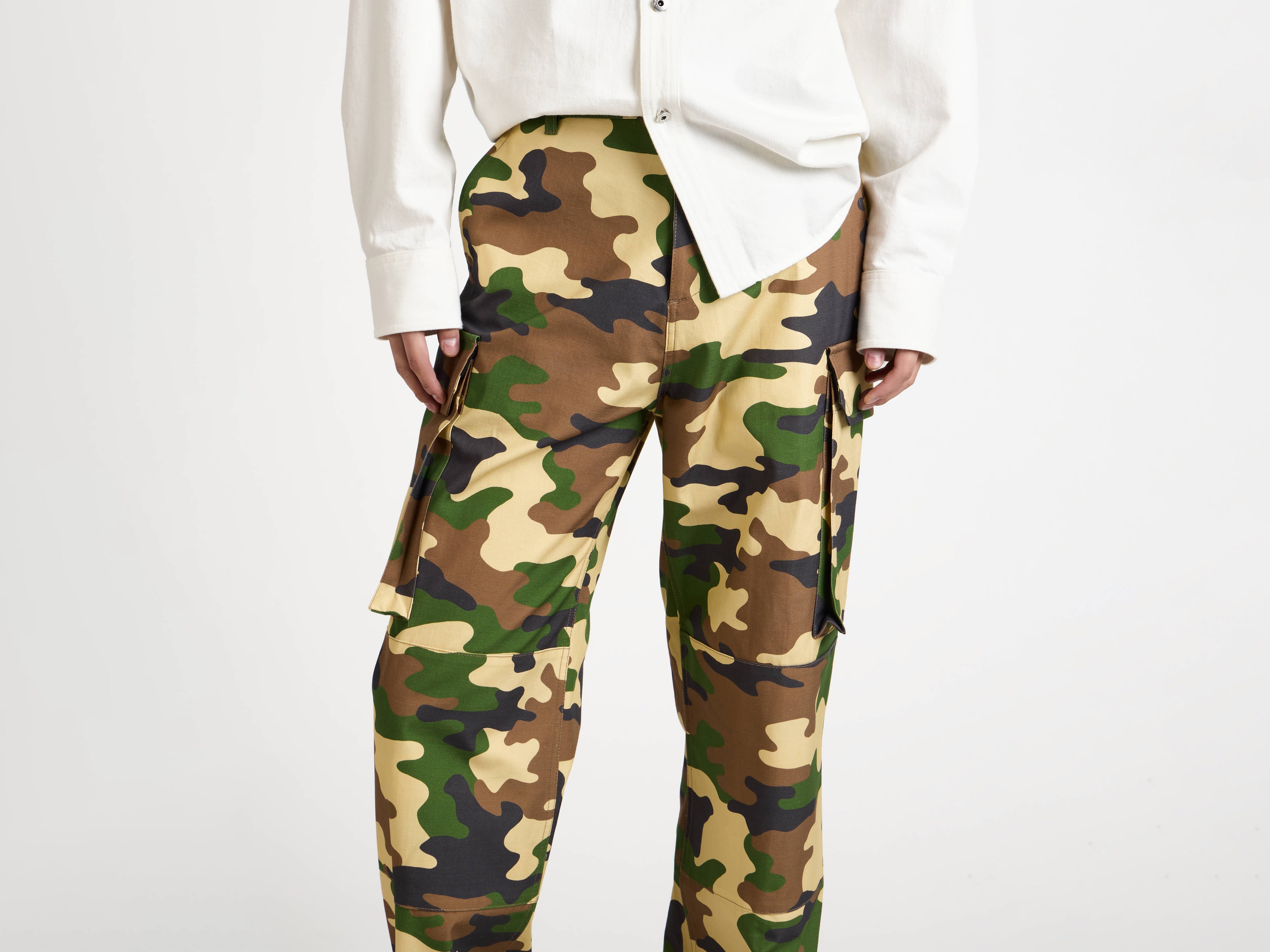 J.W. Anderson Cargo Trousers Hose Braun/Grün 48