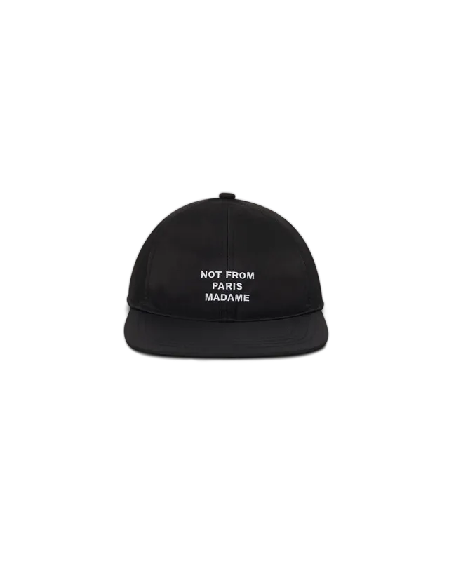 Drôle De Monsieur Slogan Flat Visor Cap schwarz Nylon