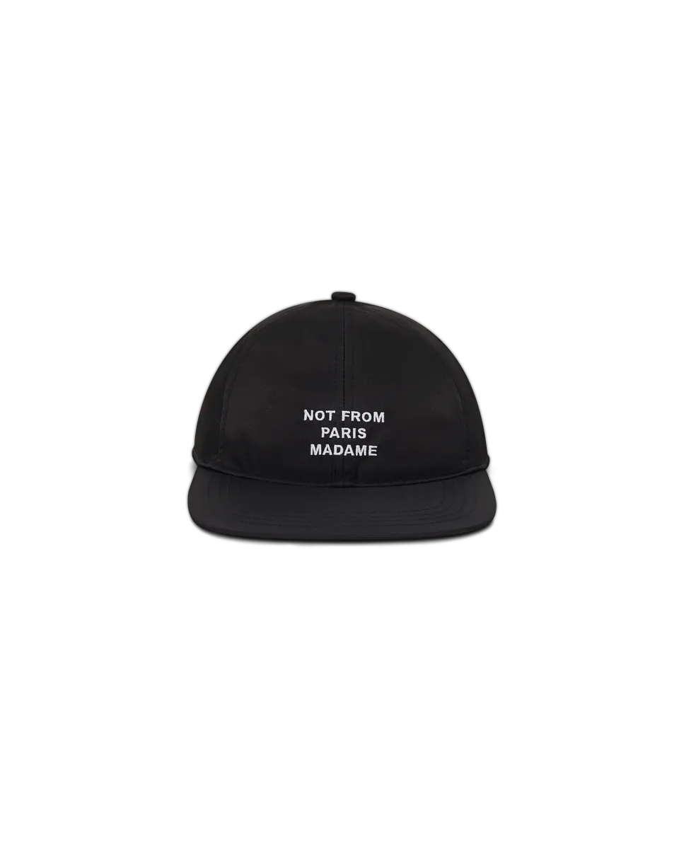 Drôle De Monsieur Slogan Flat Visor Cap schwarz Nylon