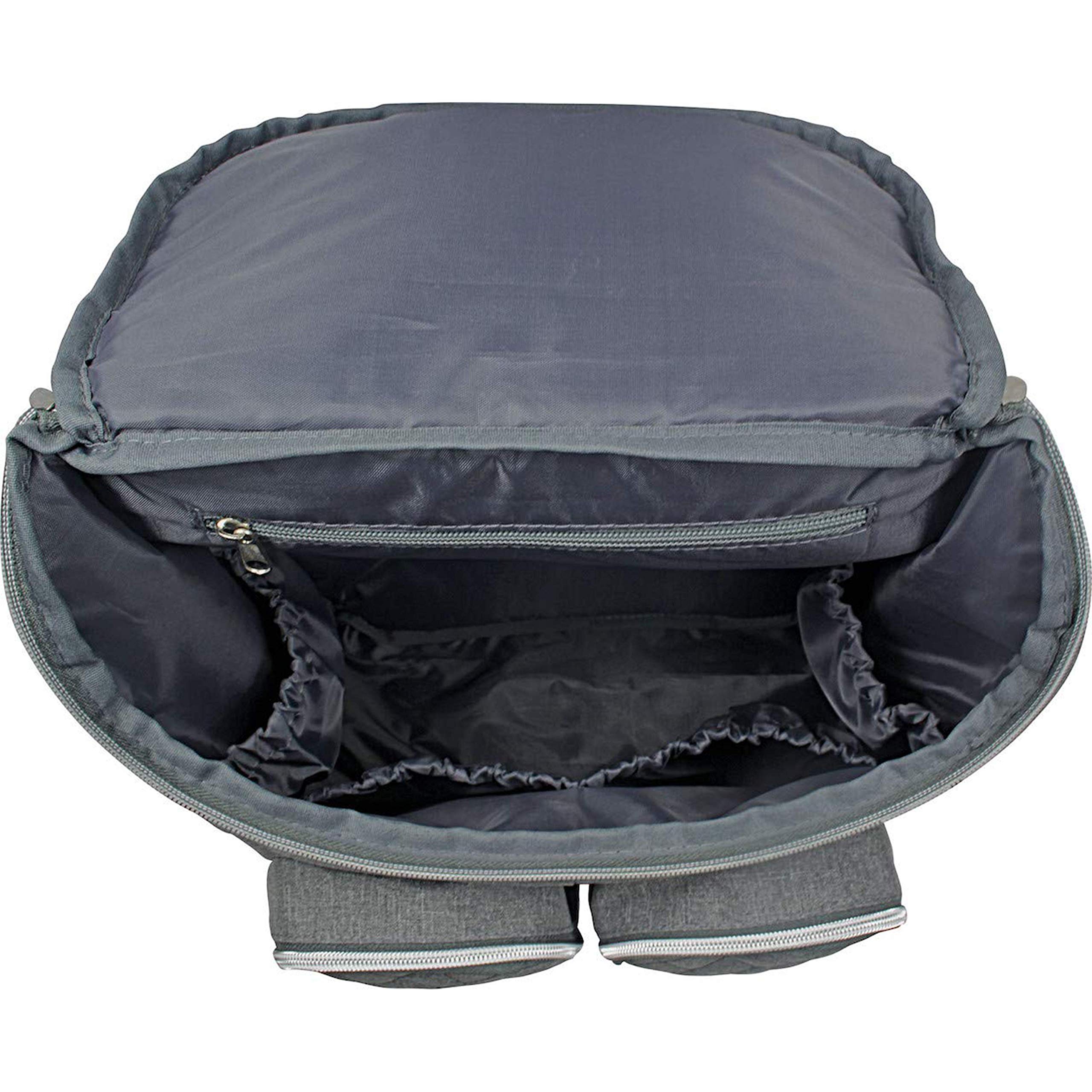 Dooky 2-in-1 Wickeltasche Rucksack Grau Melange 11 Fächer