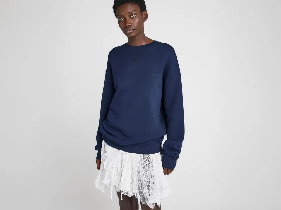 J.W. Anderson Ribbon Anchor Sweatshirt Navy Damen